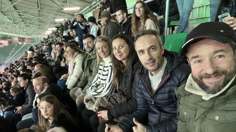 Les supporters  du match Le Puy Foot - Stade Rennais au stade Geoffroy-Guichard