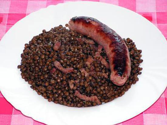 Saucisses lentilles