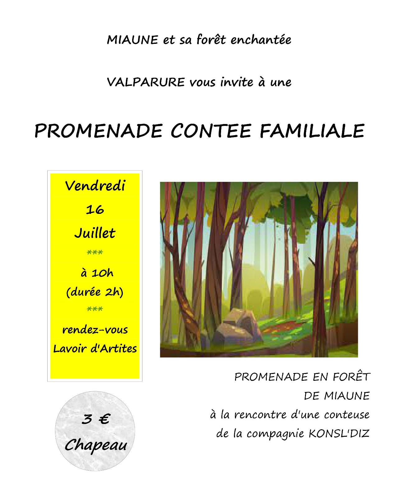 Promenade contée en forêt de Miaune Promenade contée en forêt de Miaune