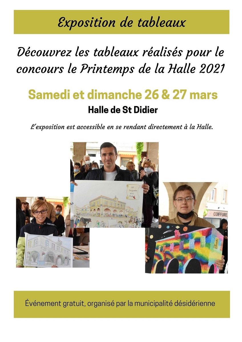 Exposition de tableaux : Printemps de la Halle 2021