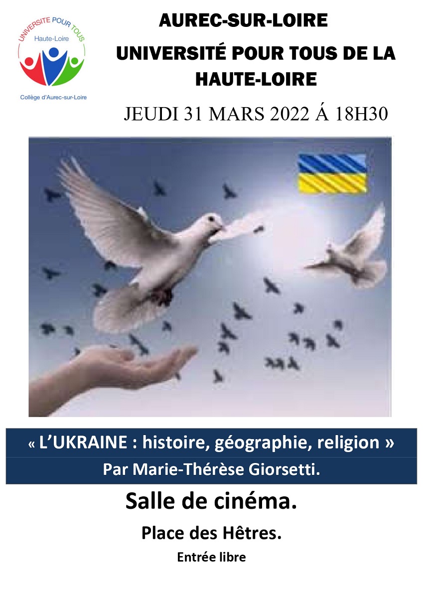Conférence " l’Ukraine : histoire, géographie, religion"