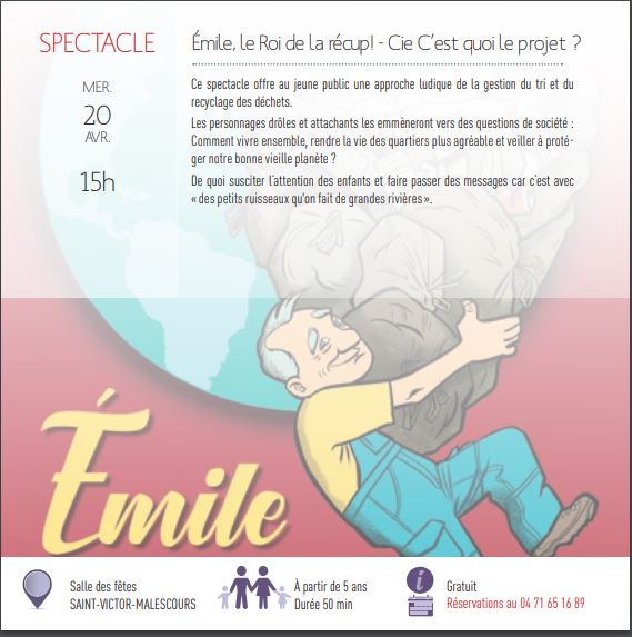 Spectacle : Émile, le Roi de la récup! - Cie C’est quoi le projet ? Spectacle : Émile, le Roi de la récup! - Cie C’est quoi le projet ?