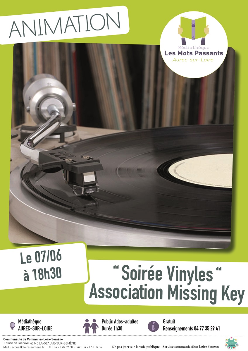 Animation : Soirée Vinyles - Association Missing Key Animation : Soirée Vinyles - Association Missing Key