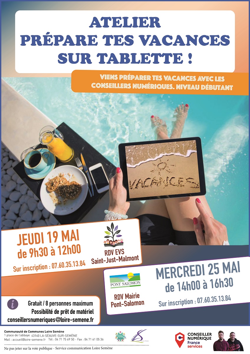 Atelier : Prépare tes vacances sur tablette !
