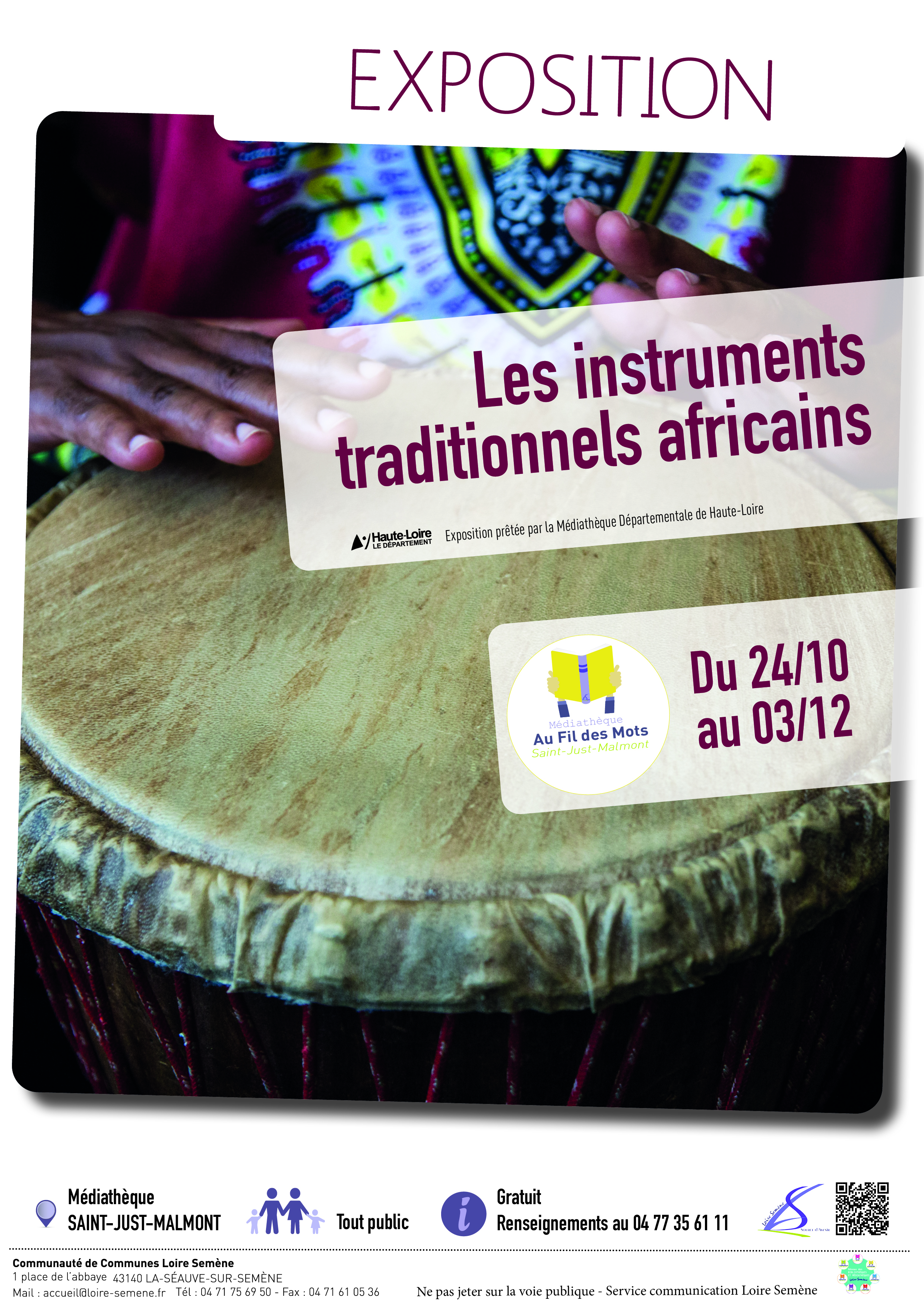 Exposition : Les instruments traditionnels africains