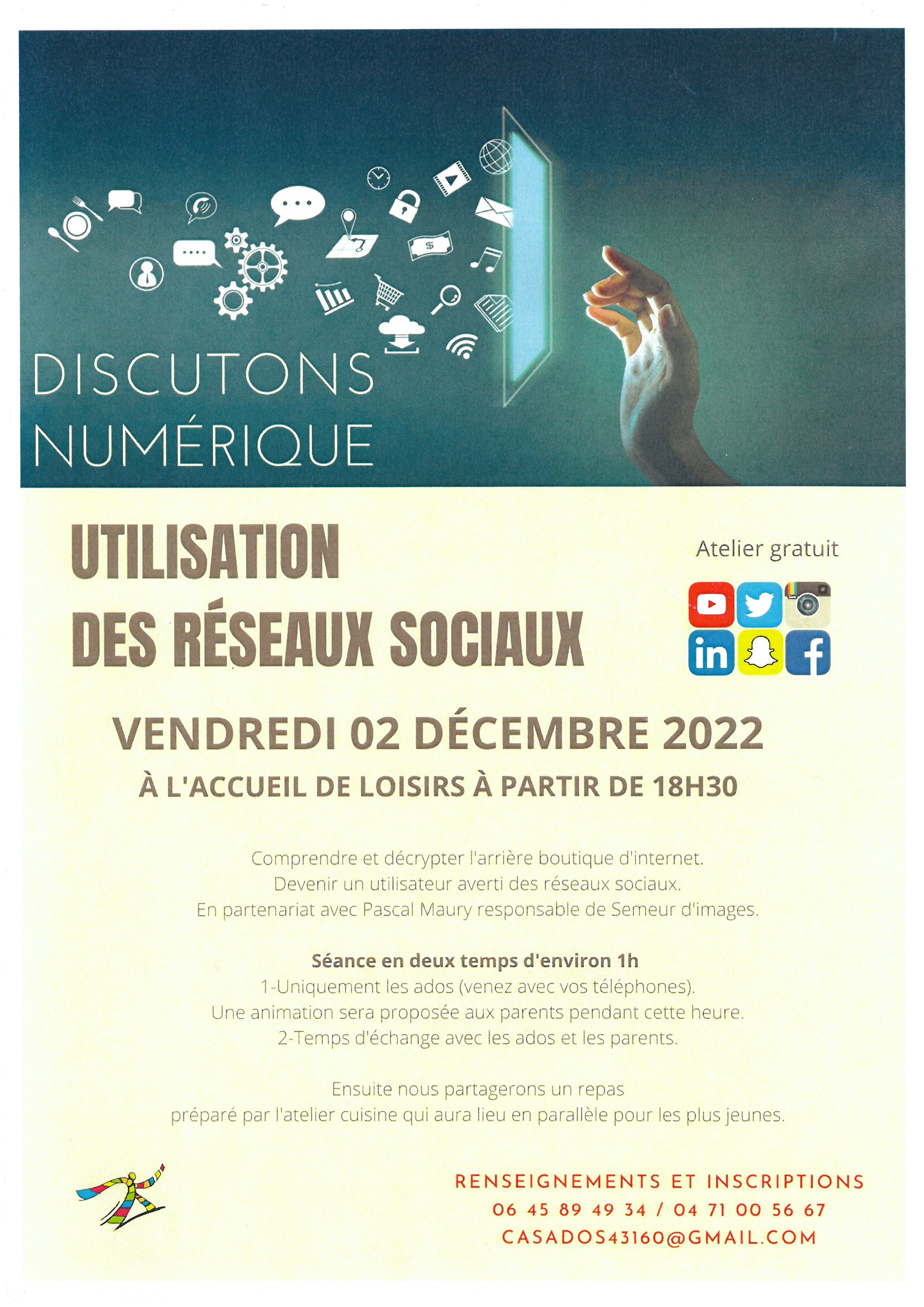 EVE_Atelier discussion numérique-affiche fête patronale