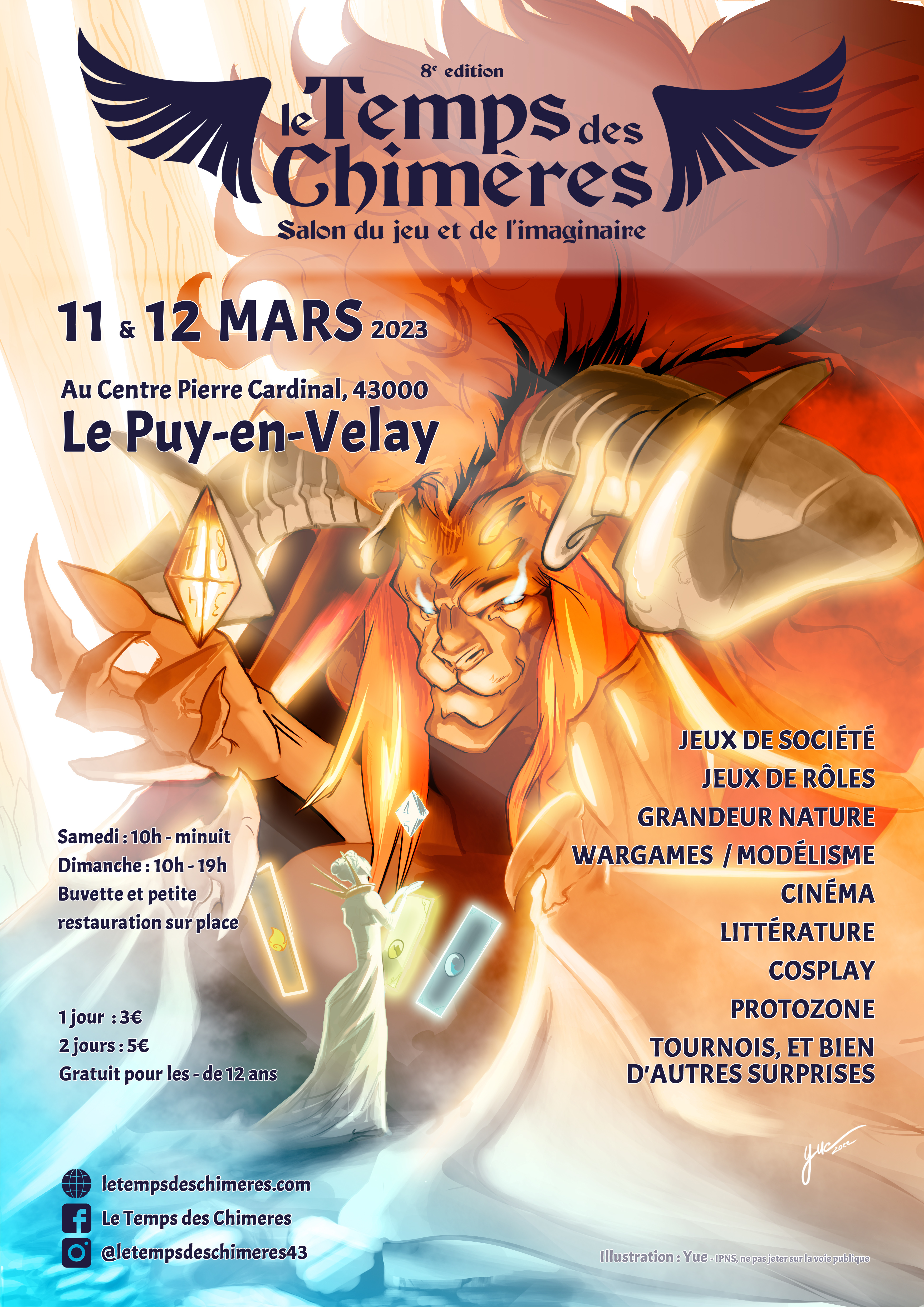 Affiche Salon du Jeu et de l'Imaginaire le Temps des Chimères 2023