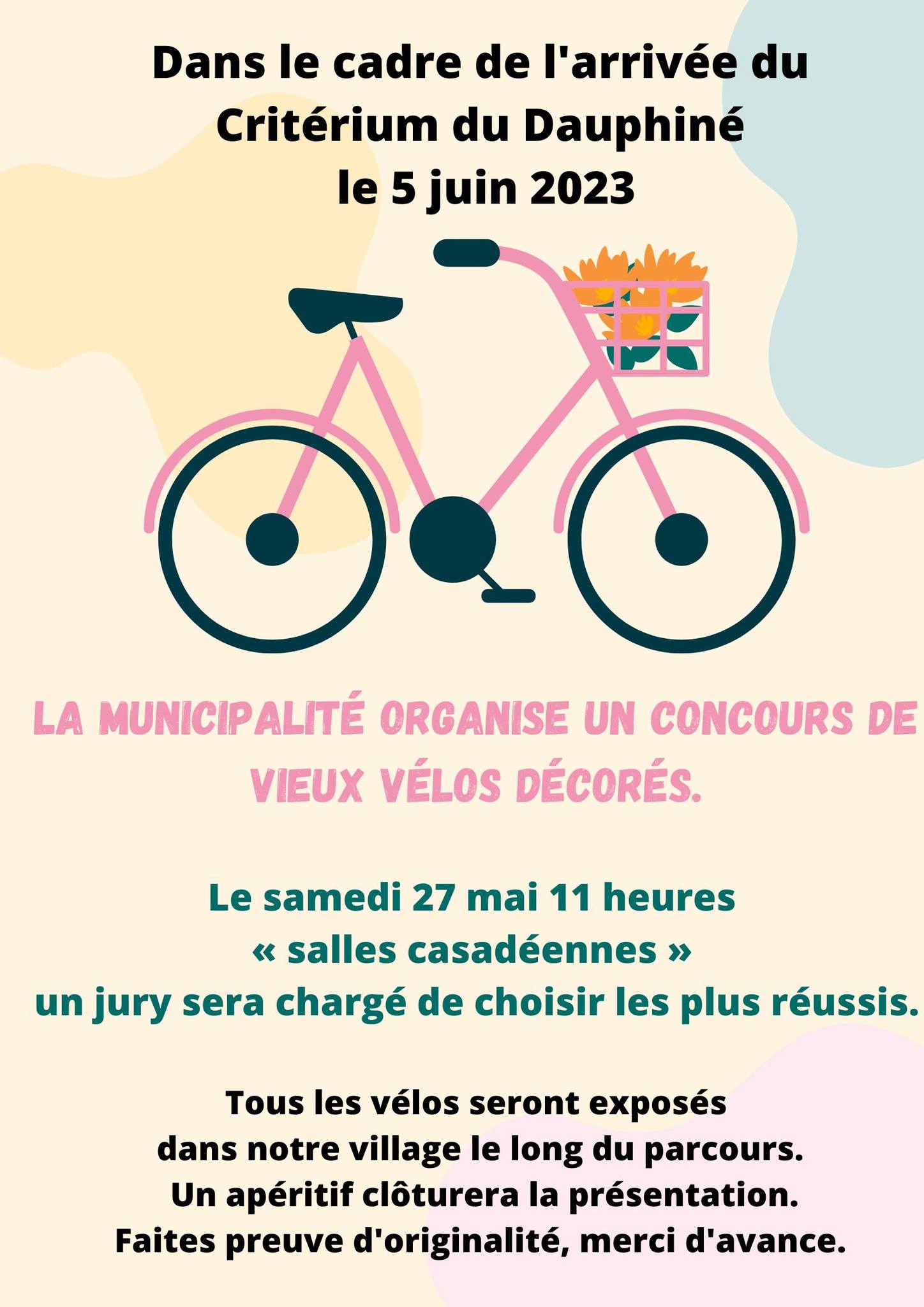 EVE-Concours de vieux vélos-affiche