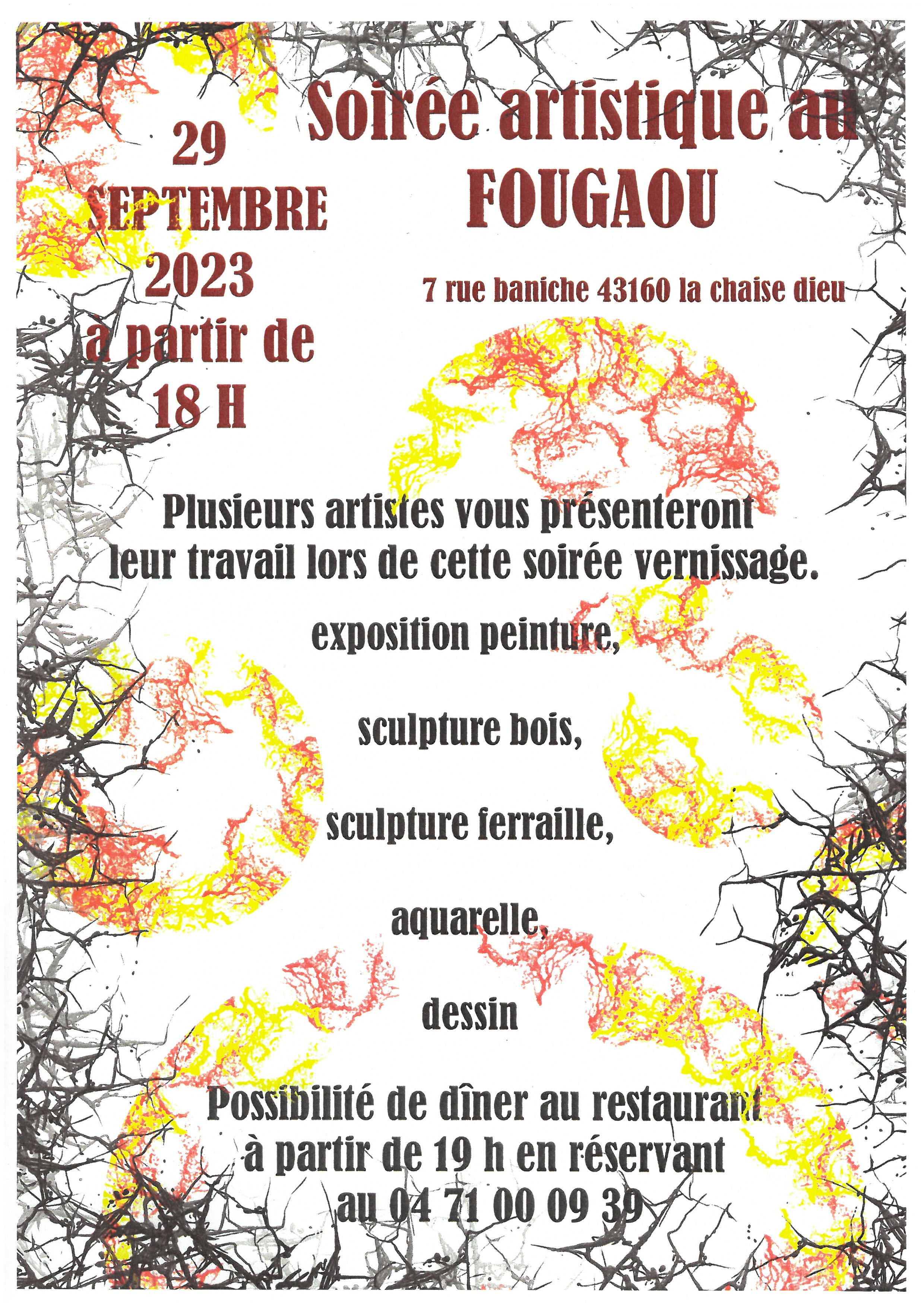EVE-Soirée artistique-Le Fougaou-affiche