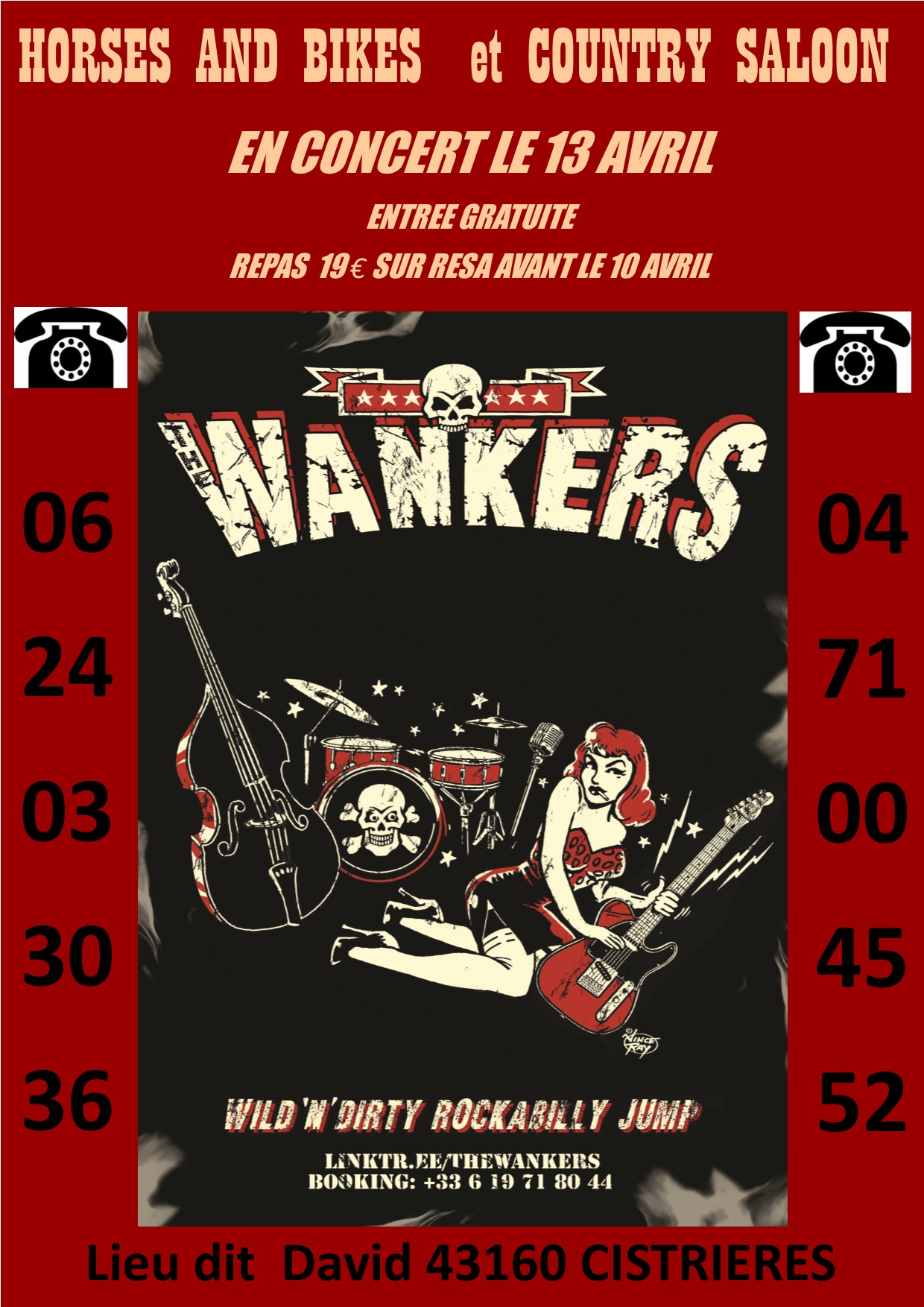 EVE-Concert The Wankers-affiche