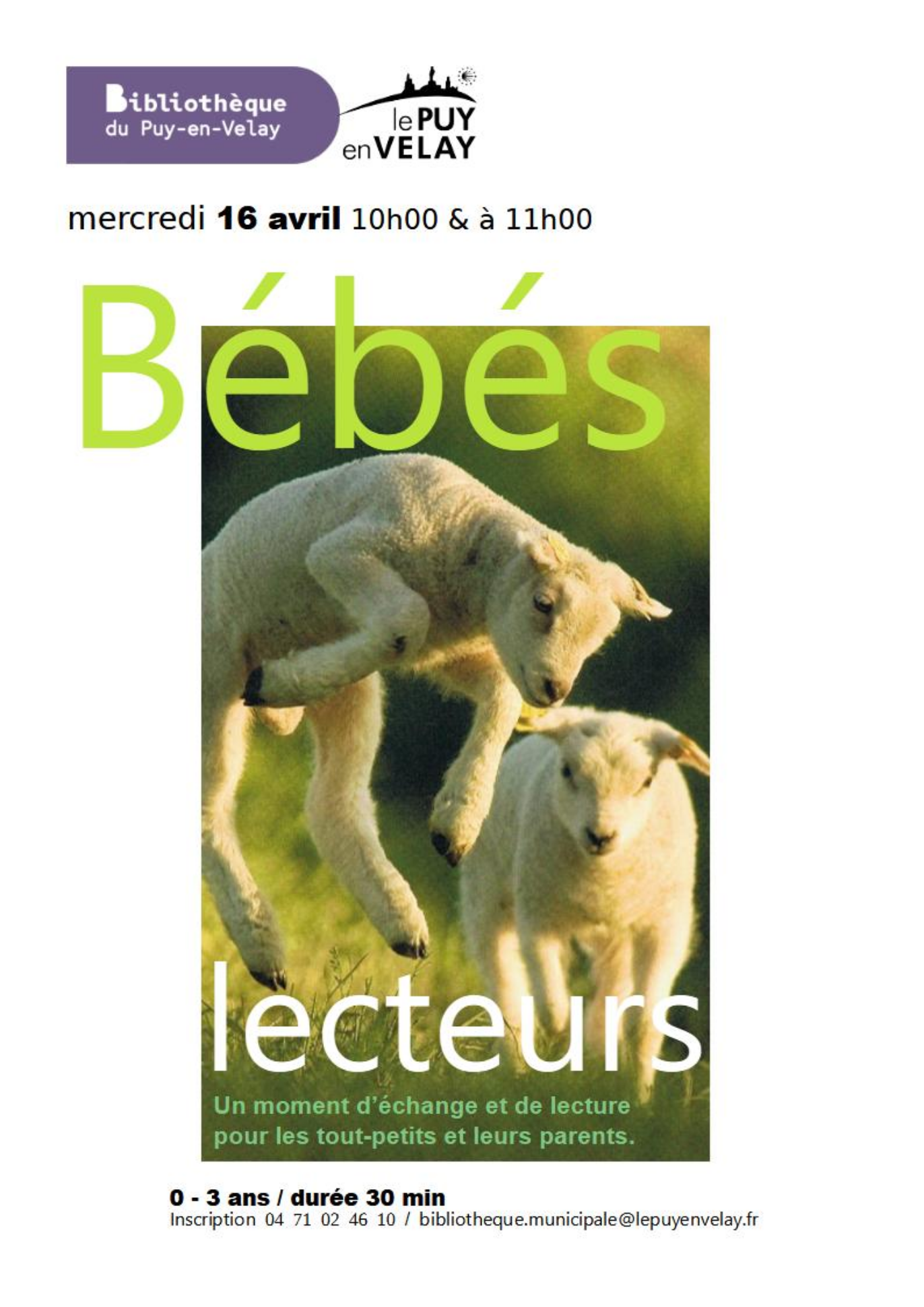 EVE_Bibliothèque du Puy : Bébés lecteurs_Le Puy-en-Velay EVE_Bibliothèque du Puy : Bébés lecteurs_Le Puy-en-Velay