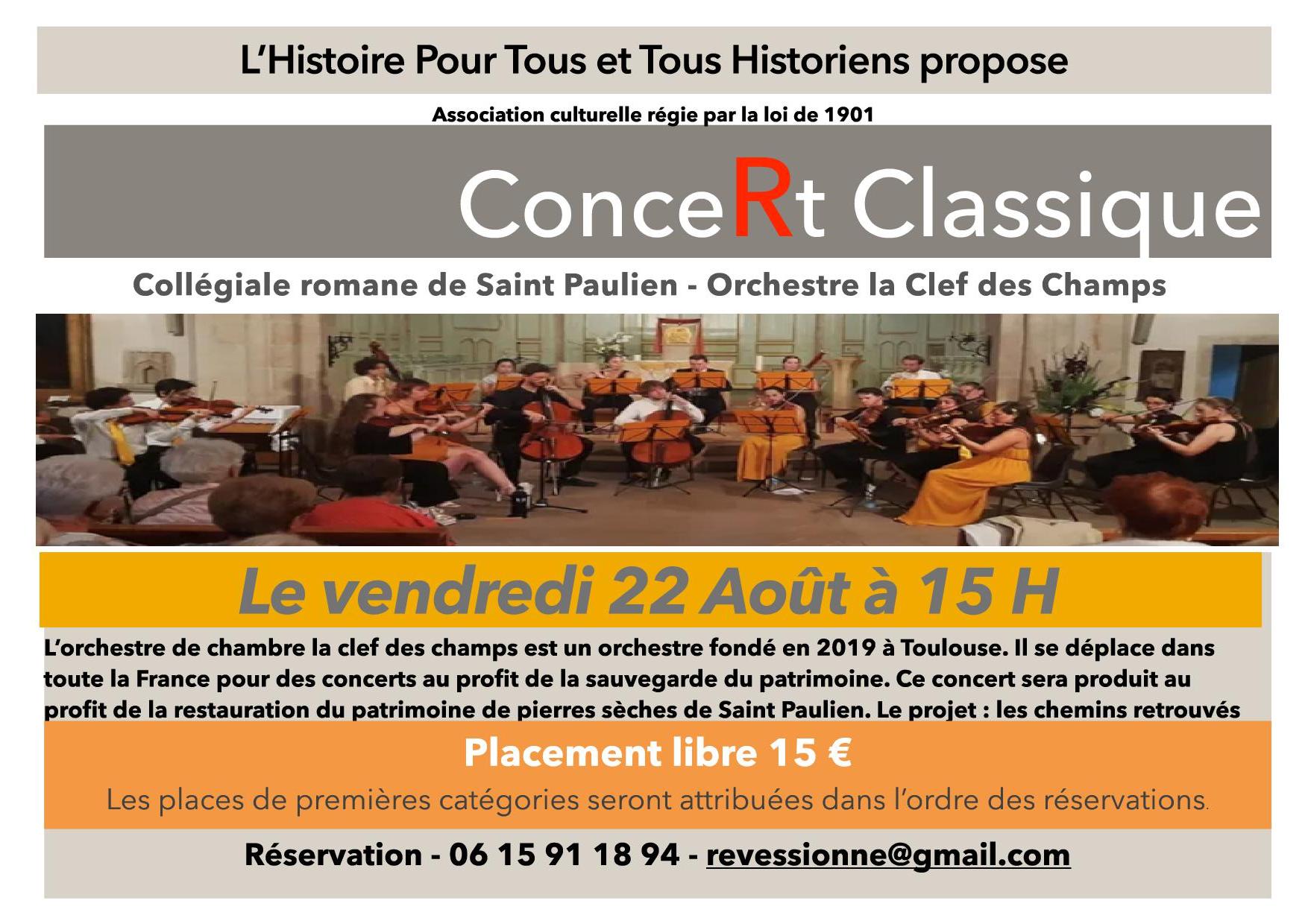 EVE_Concert classique avec l'orchestre la clef des champs_Saint-Paulien