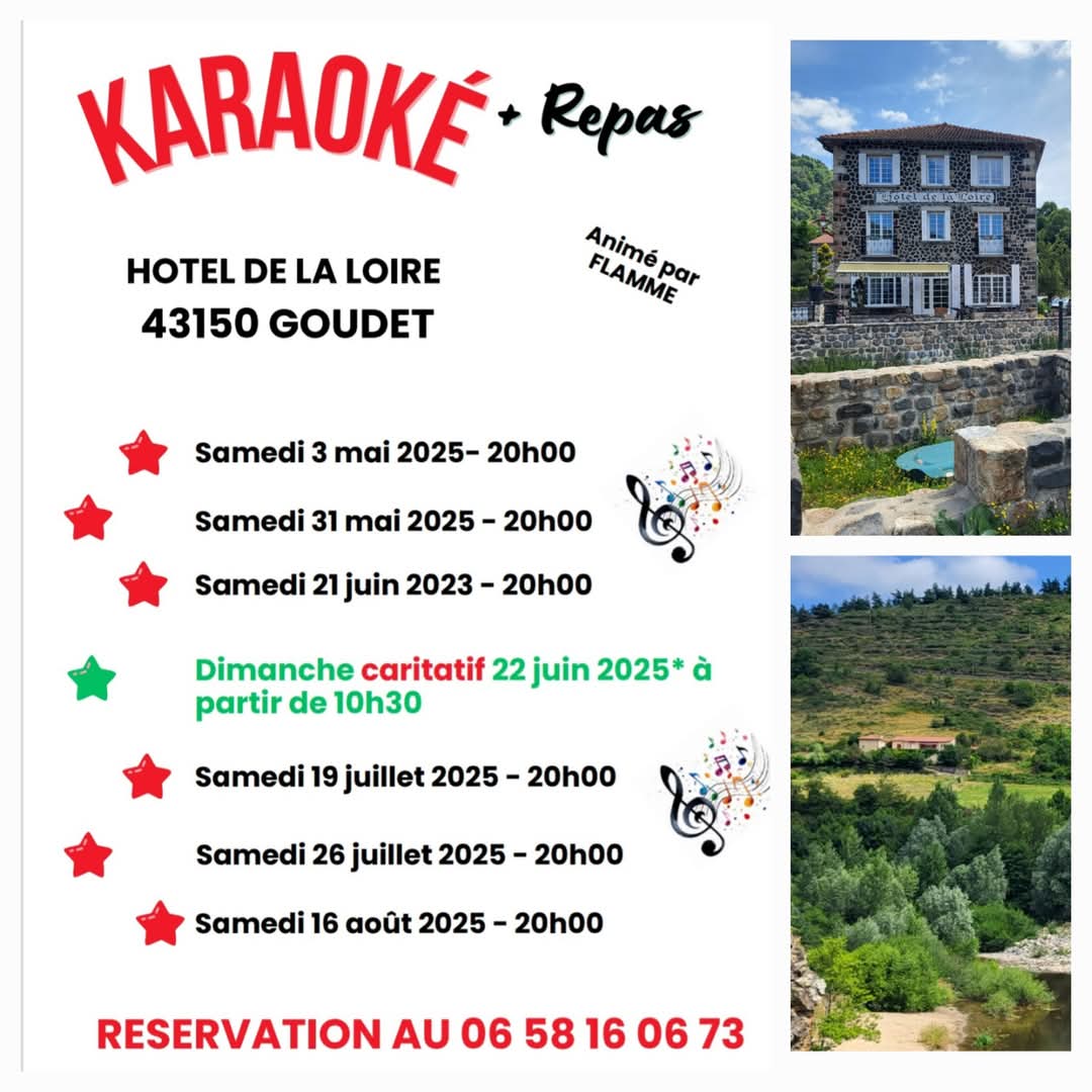 Soirées karaoké/repas_Goudet