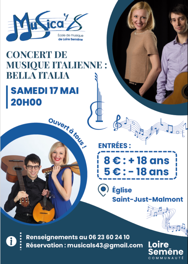 Concert Bella Italia par Musica'LS_Saint-Just-Malmont
