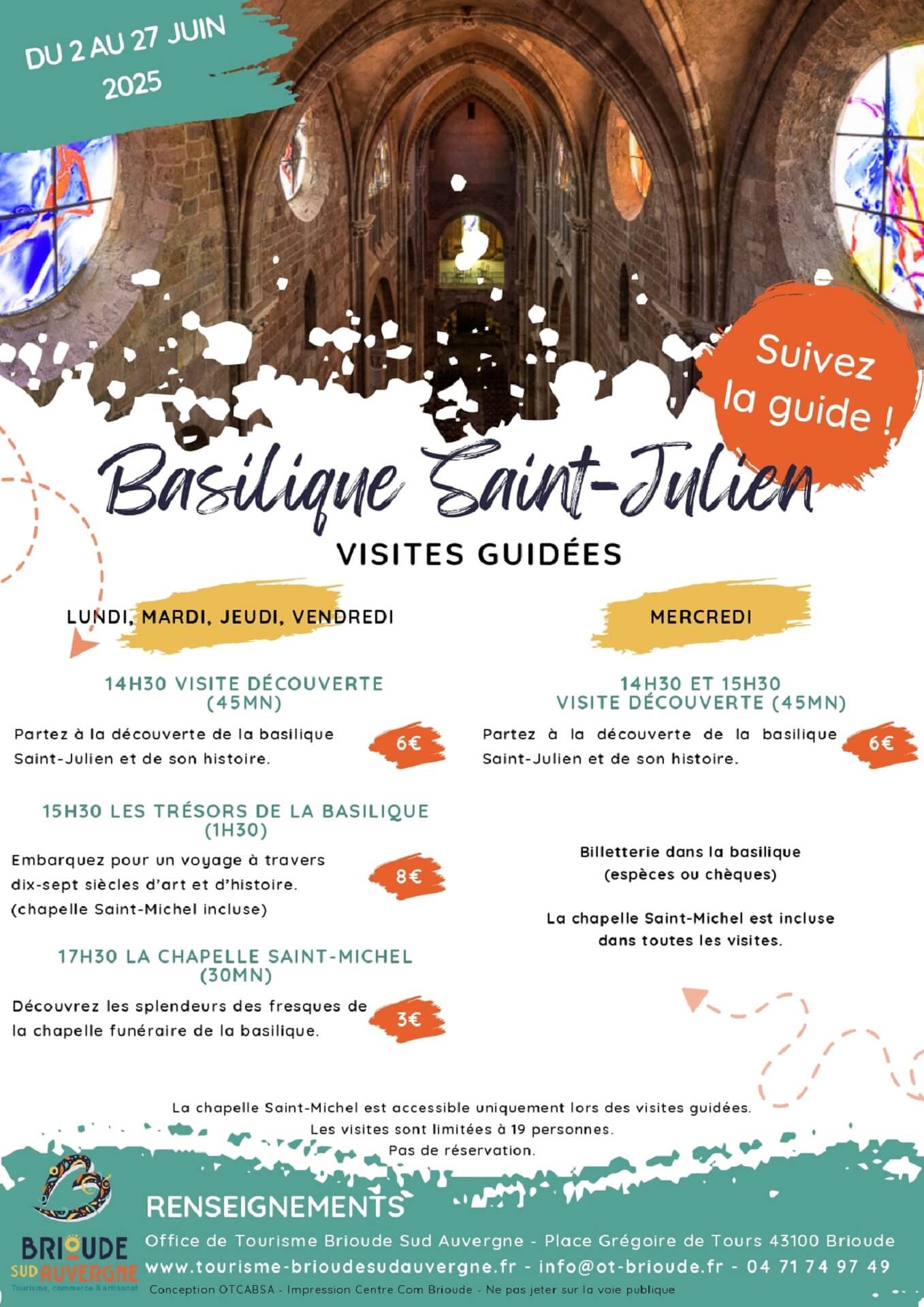 Visites guidées pour les individuels de la Basilique Saint Julien_Brioude