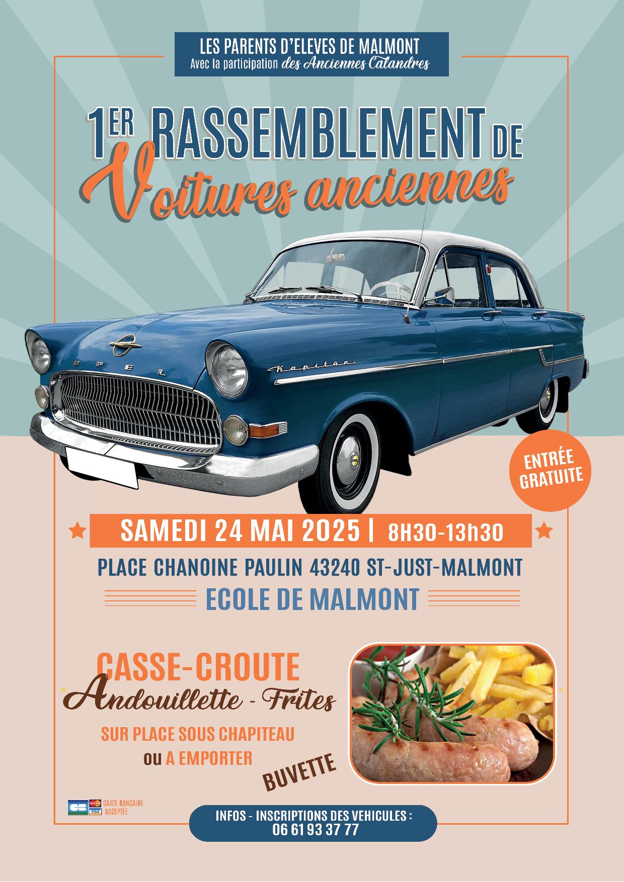 Rassemblement de voitures anciennes_Saint-Just-Malmont