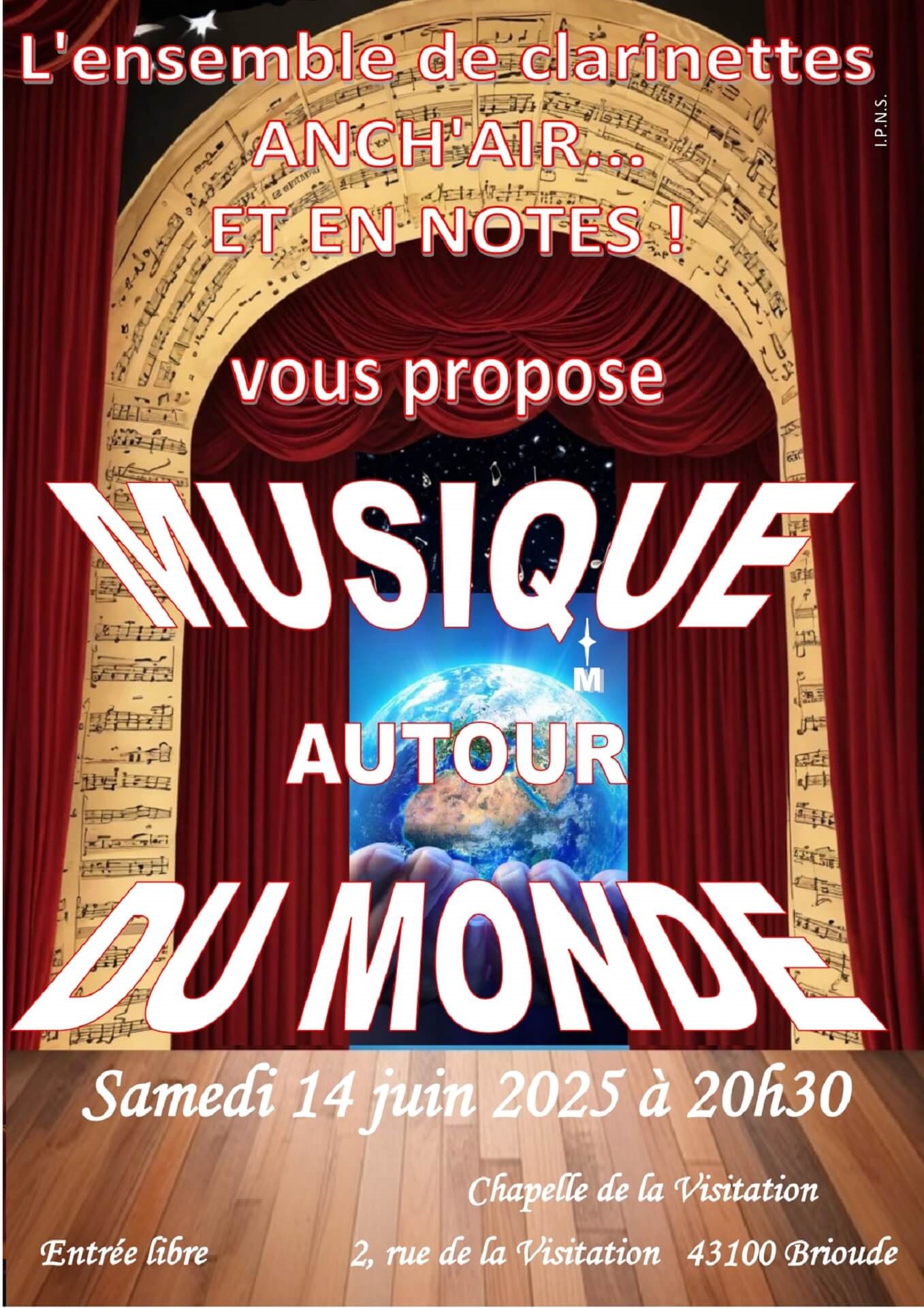 Concert de l'ensemble de clarinettes "ANCH'AIR...ET EN NOTES !"_Brioude