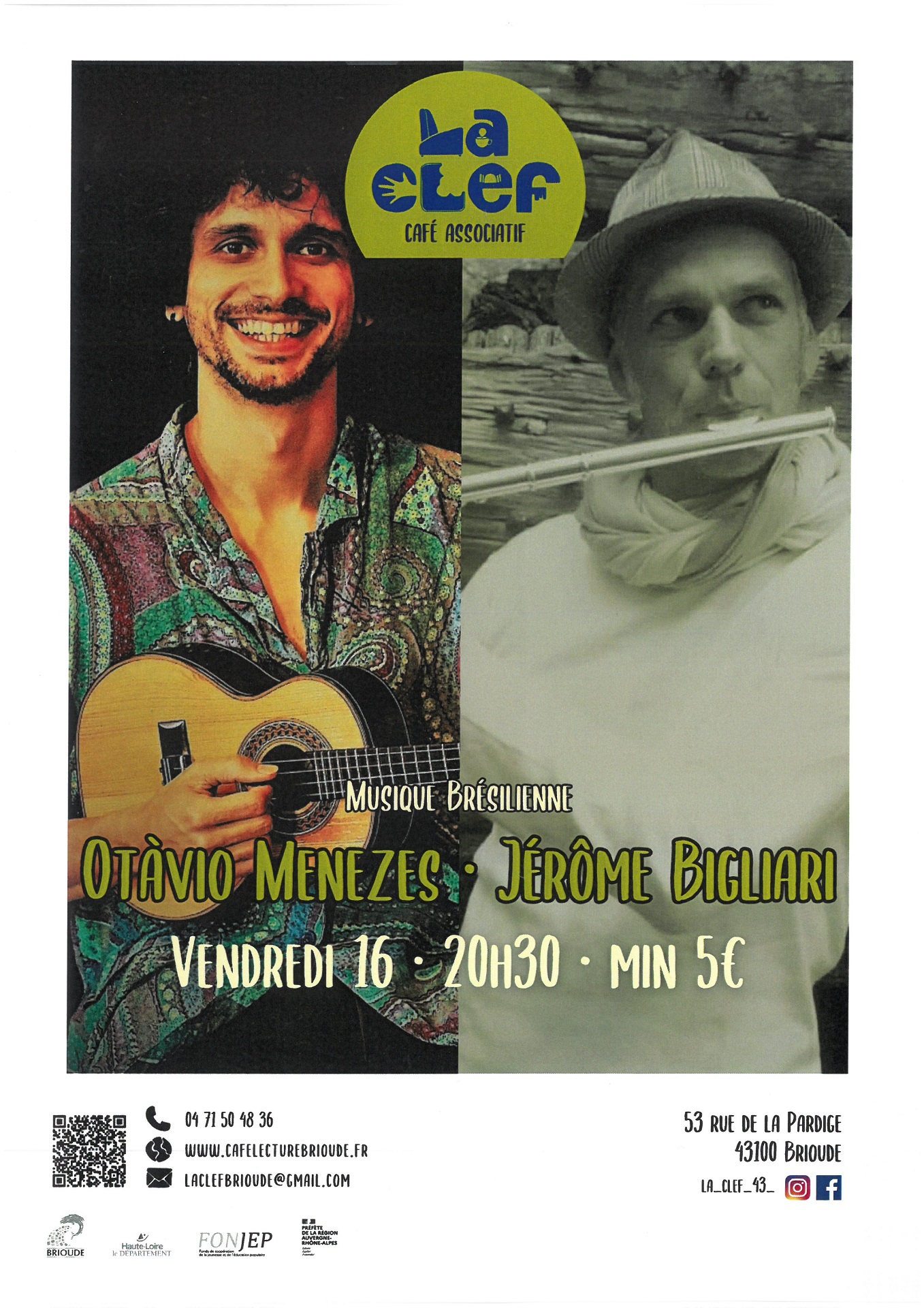 Concert : Otavio Menezes et Jérôme Bigliari_Brioude