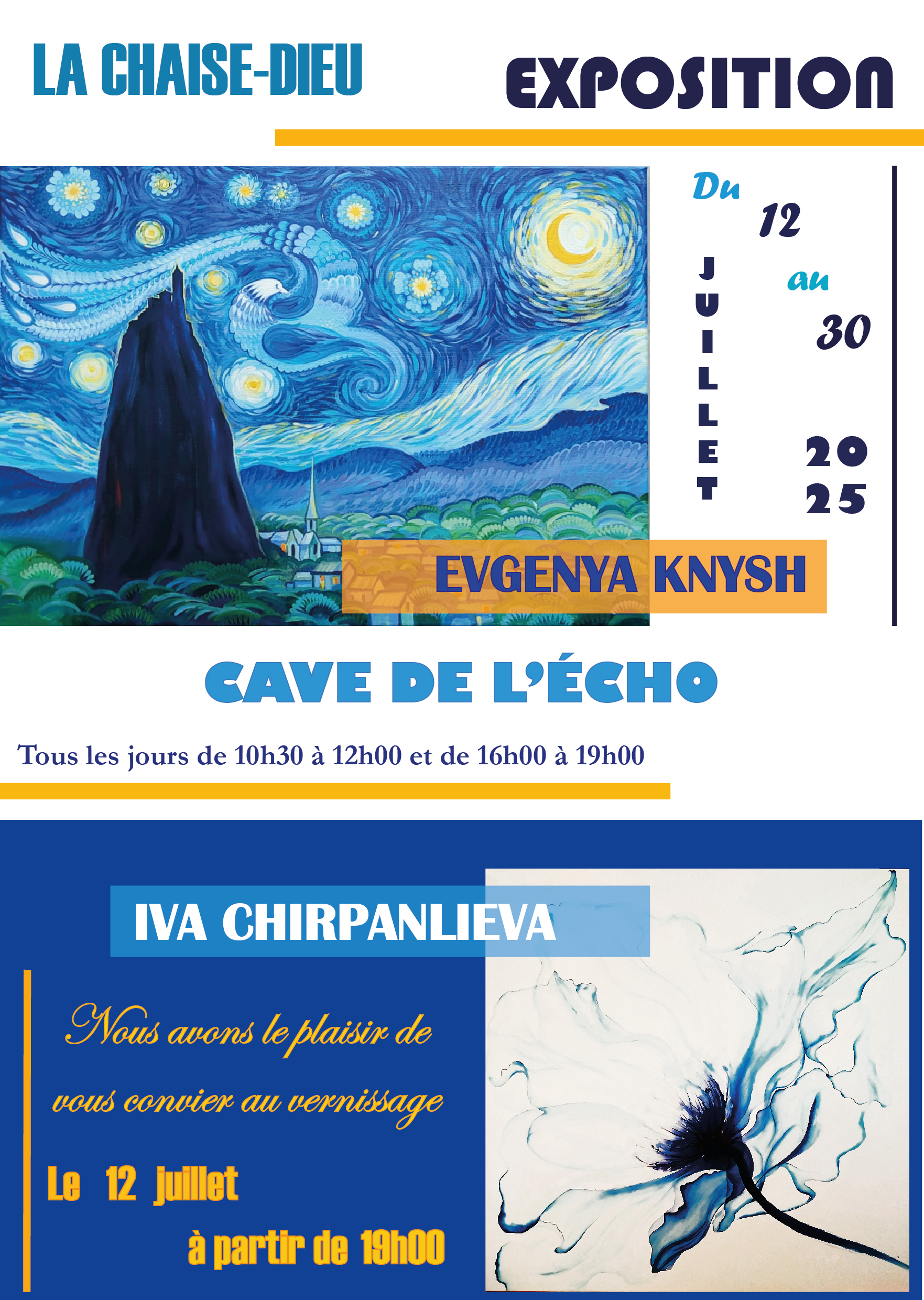 EVE-Exposition d'aquarelles_La Chaise-Dieu-Affiche
