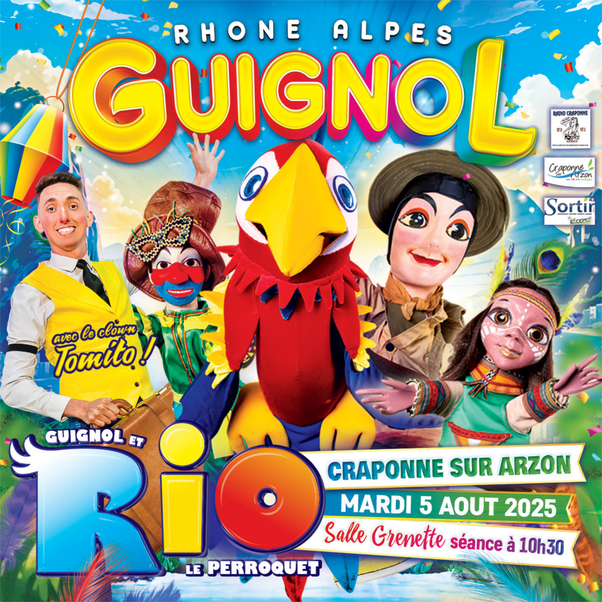EVE_Guignol et Rio le majestueux perroquet_Craponne-sur-Arzon