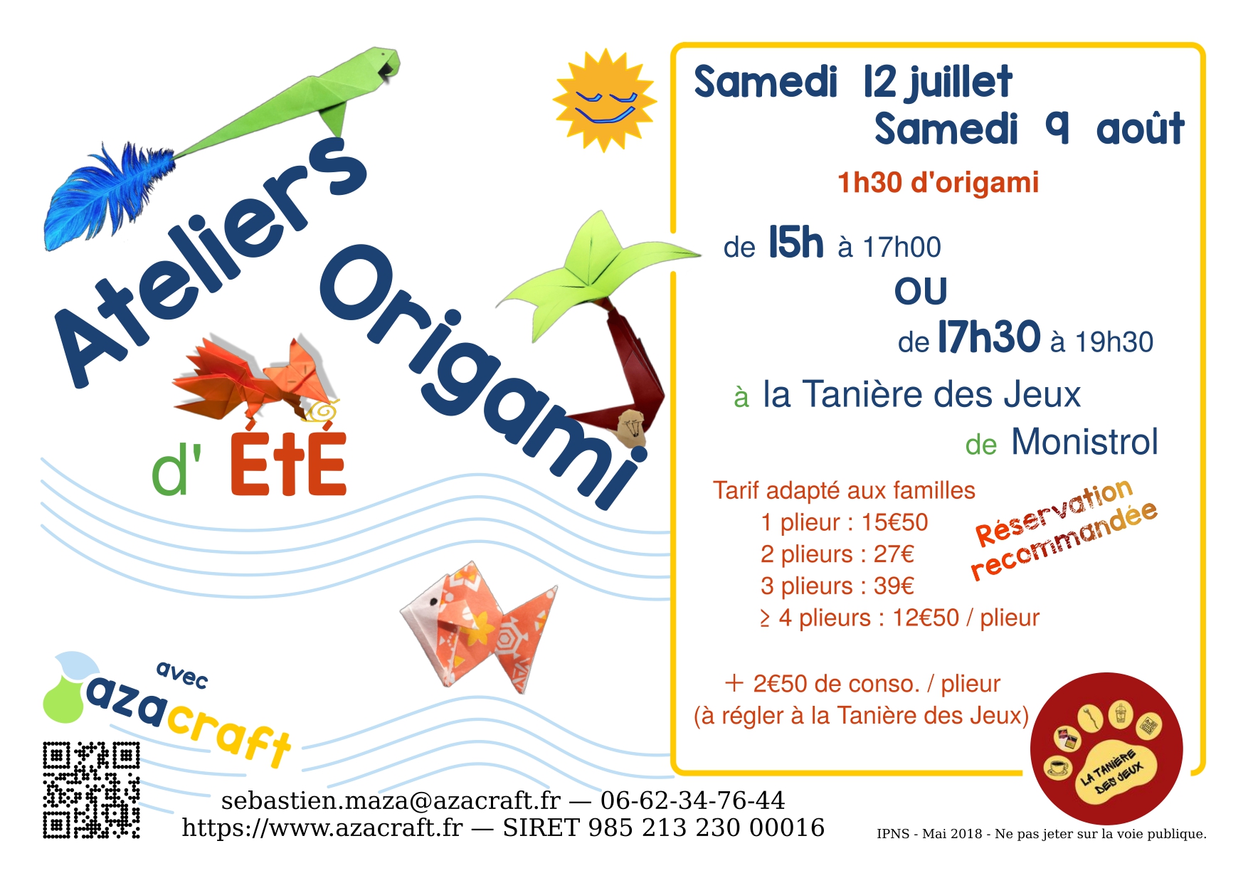 Atelier origami_Monistrol-sur-Loire Atelier origami_Monistrol-sur-Loire