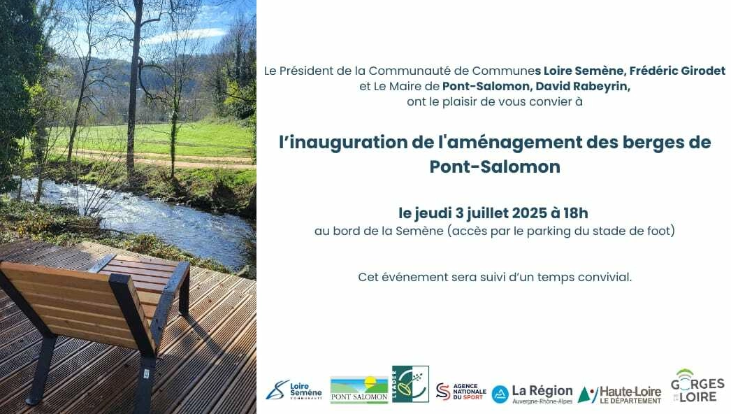 Inauguration de l'aménagement des berges de Pont-Salomon_Pont-Salomon
