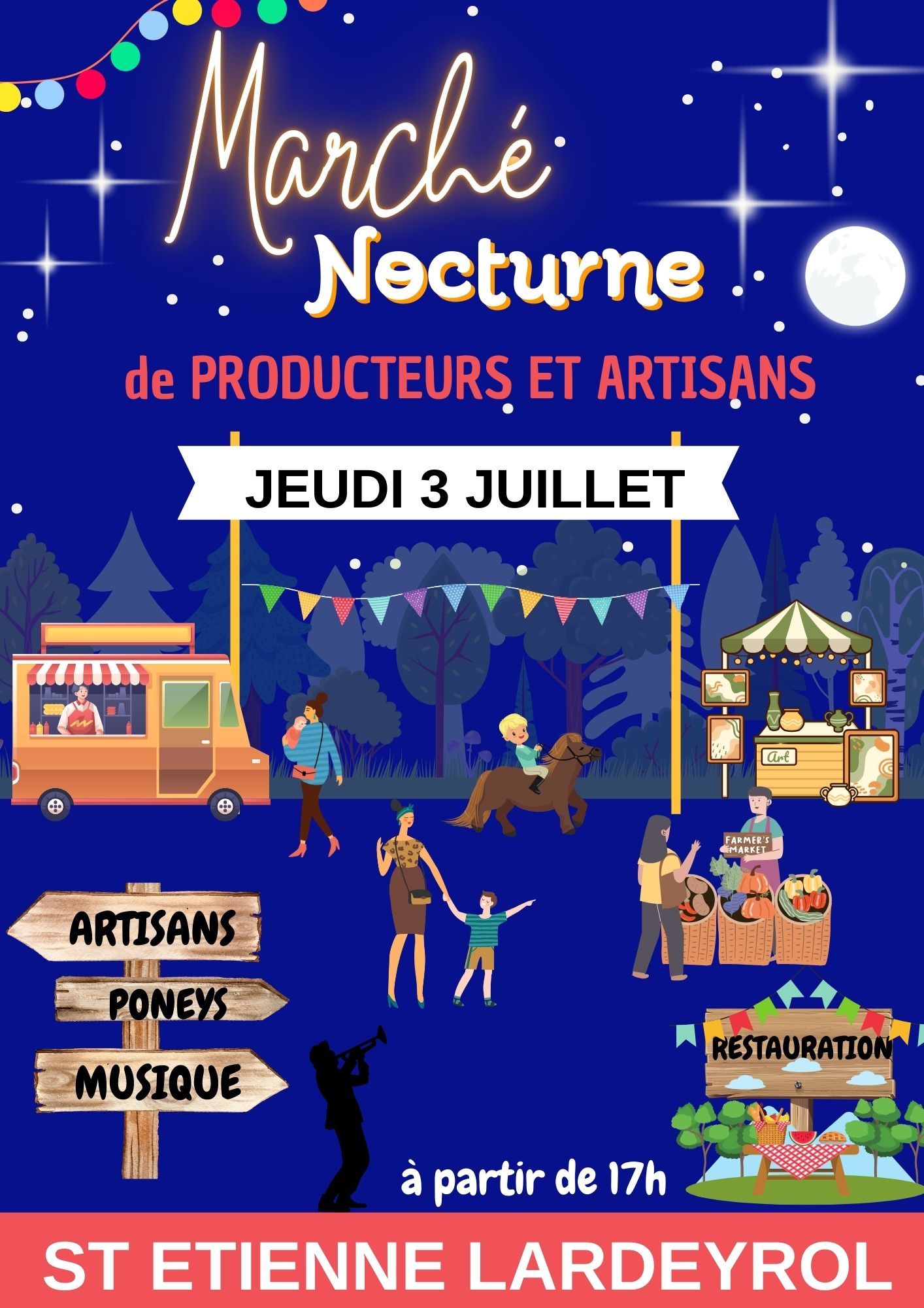 EVE_Marché nocturne de producteurs et artisans_Saint-Étienne-Lardeyrol