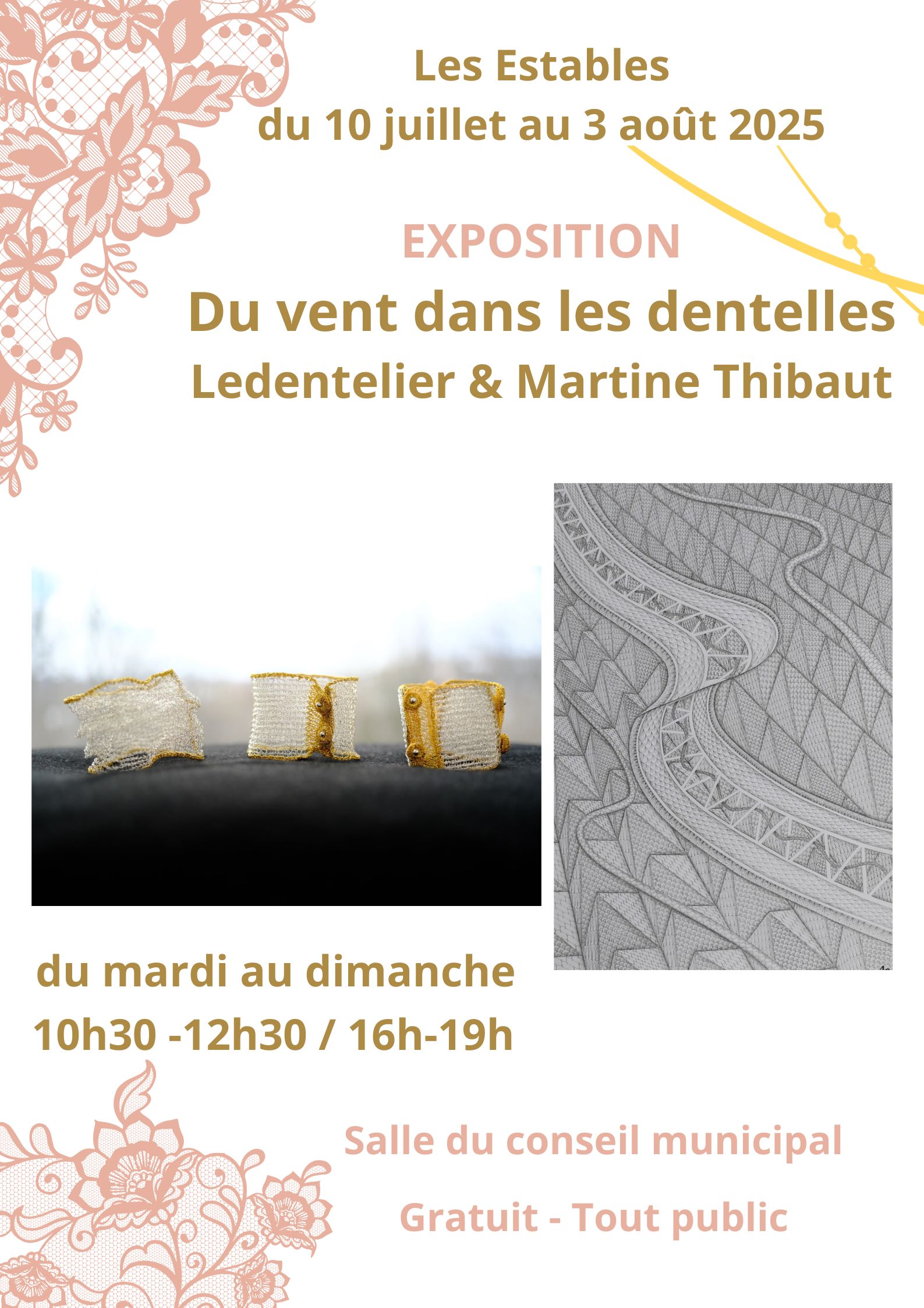 Exposition "Du vent dans les dentelles"_Les Estables