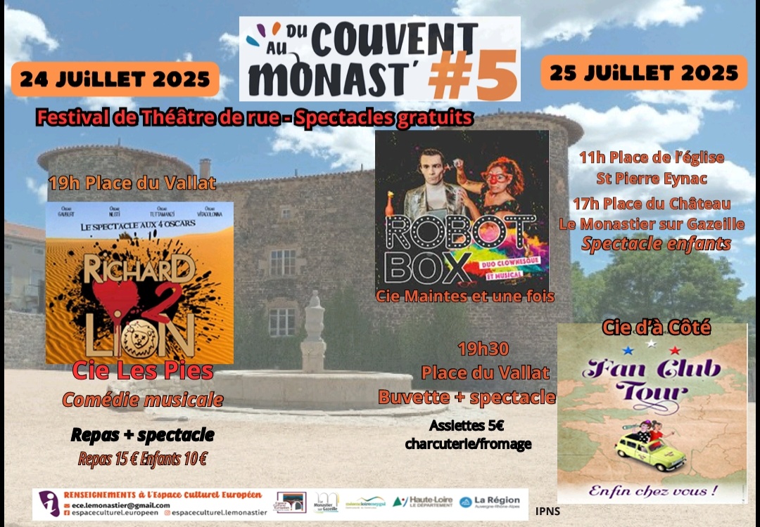 Festival du théâtre de rue : du Couvent au Monast'_Le Monastier-sur-Gazeille