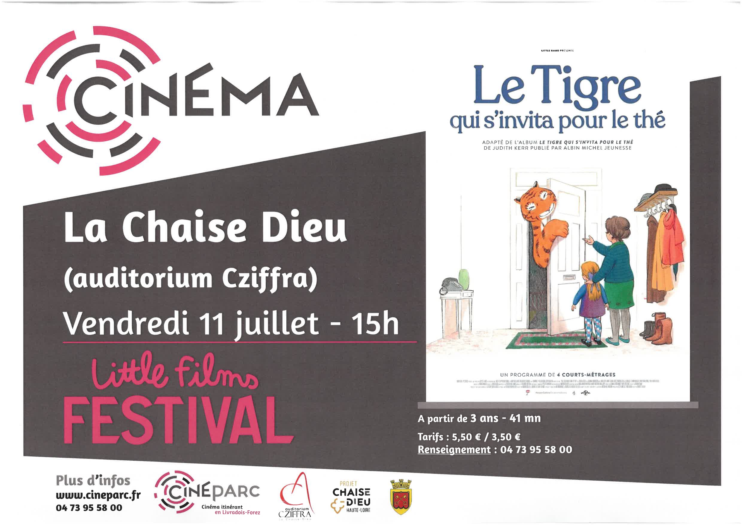Ciné goûter : «Le tigre qui s'invita pour le thé"_La Chaise-Dieu-affiche
