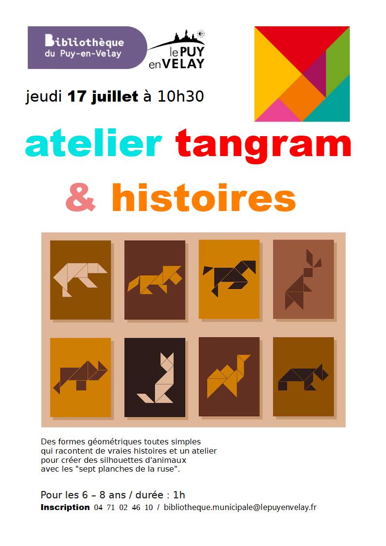 Bibliothèque du Puy : Atelier créatif « tangram & histoires »_Le Puy-en-Velay Bibliothèque du Puy : Atelier créatif « tangram & histoires »_Le Puy-en-Velay
