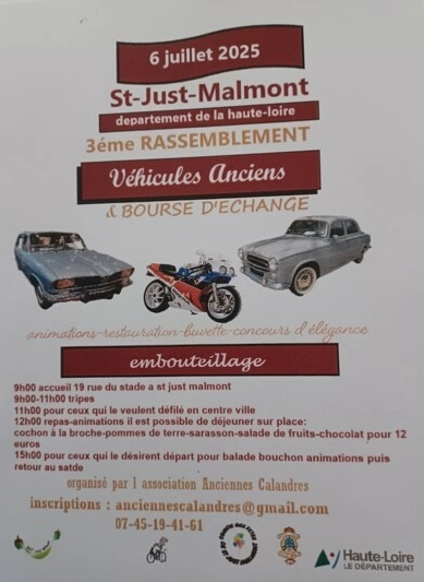 Rassemblement de véhicules anciens_Saint-Just-Malmont