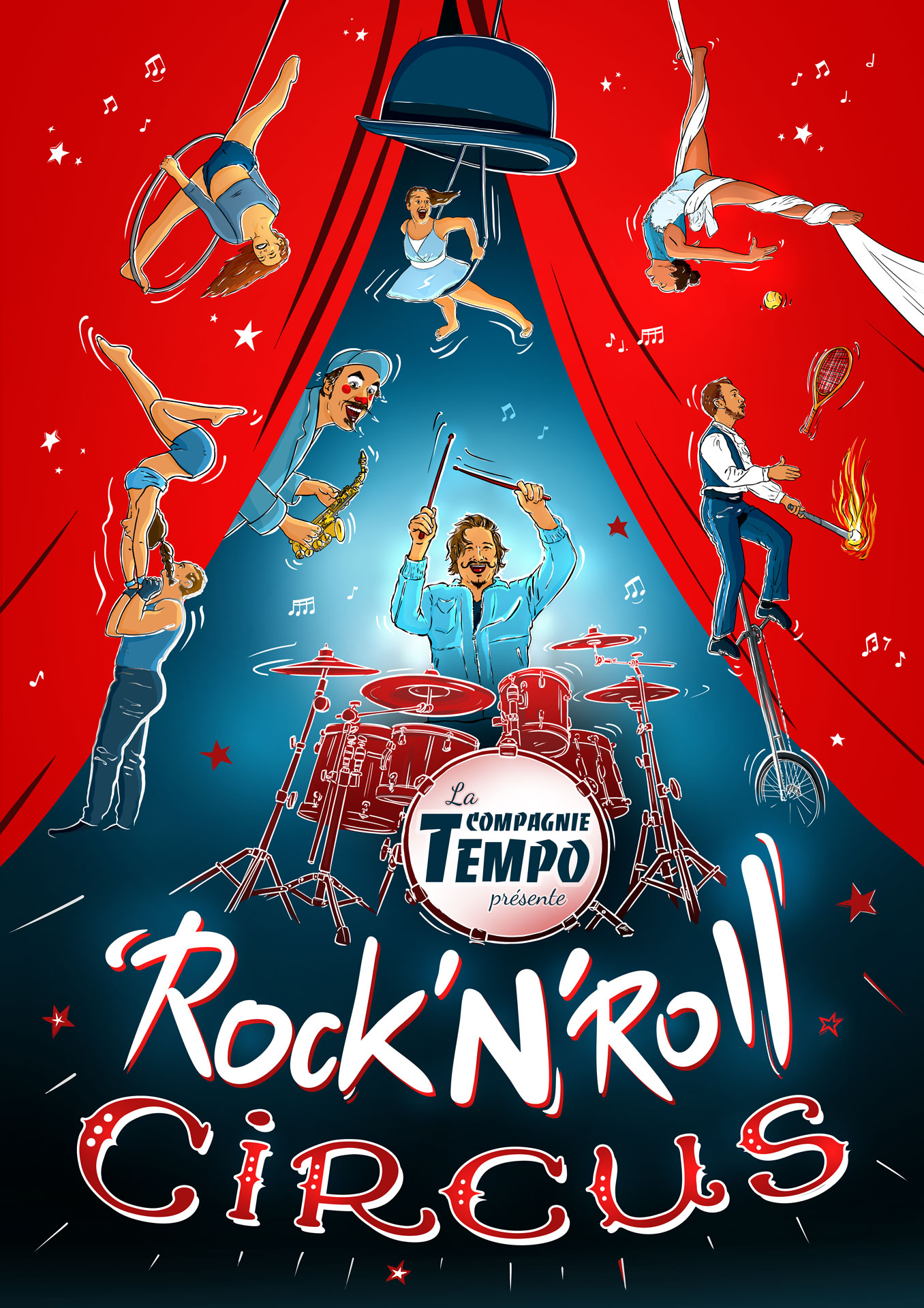 Rock’n’Roll Circus par la Compagnie Tempo_Solignac-sur-Loire