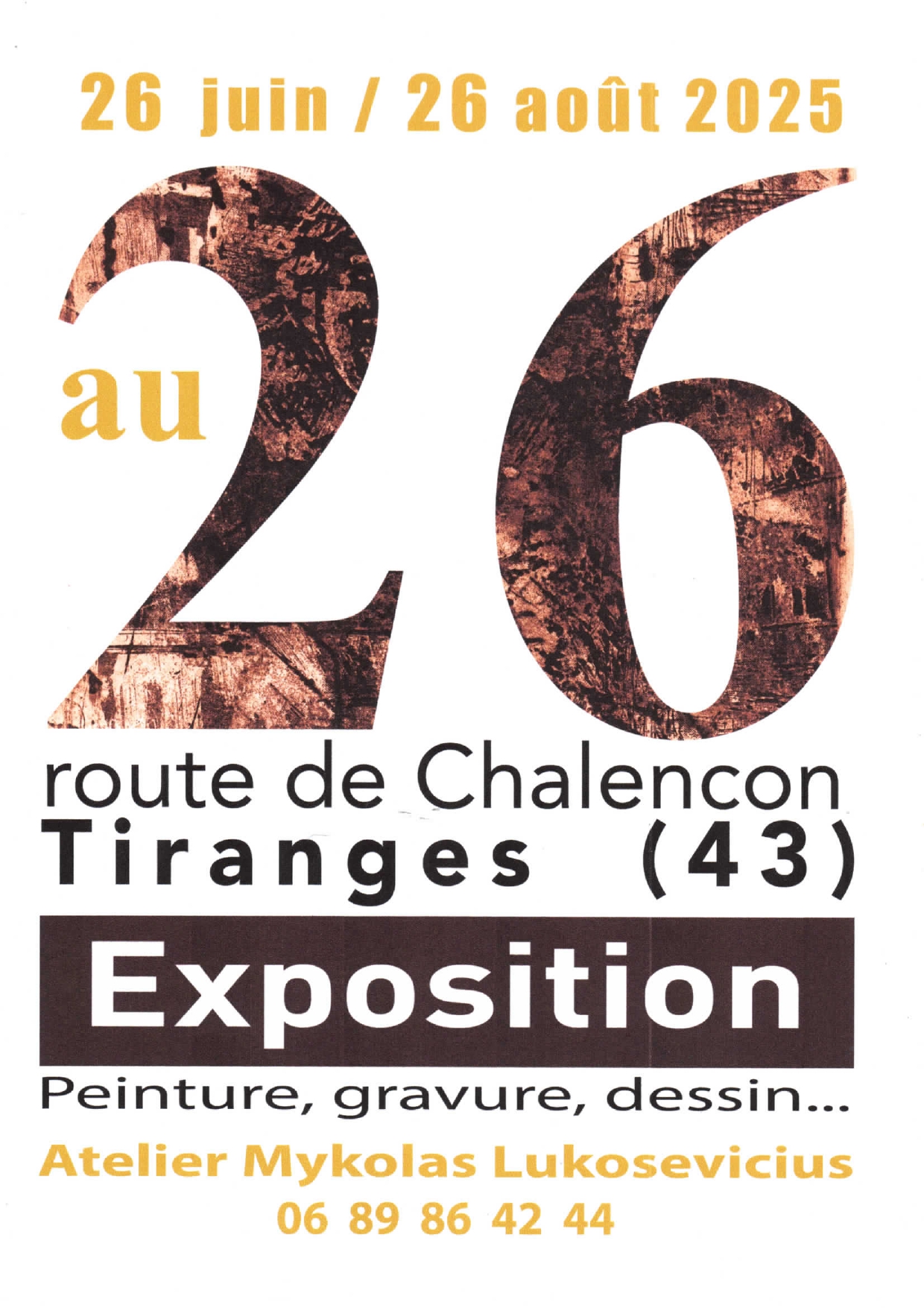 Exposition à l'atelier 26_Tiranges