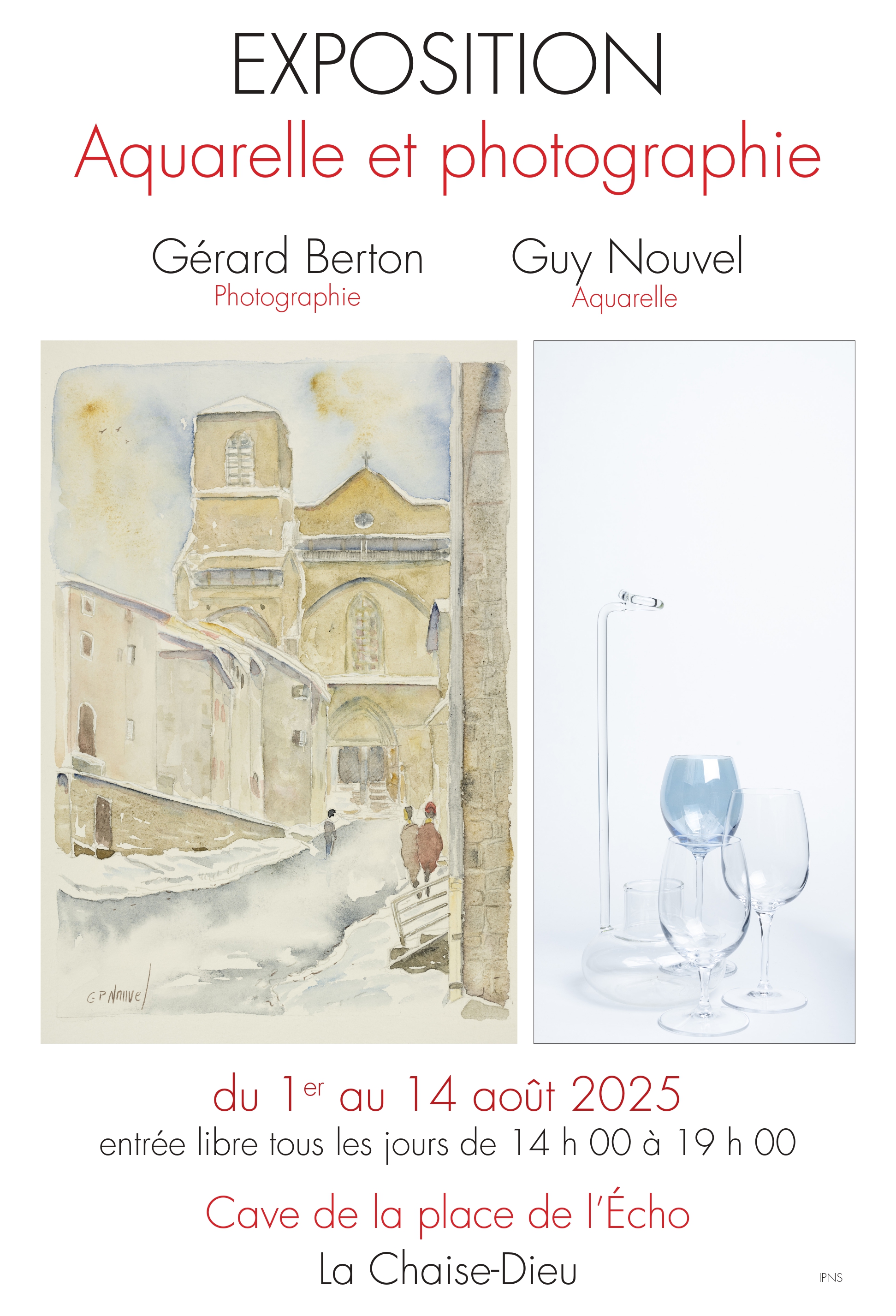 Exposition d'aquarelles et de photographies_La Chaise-Dieu