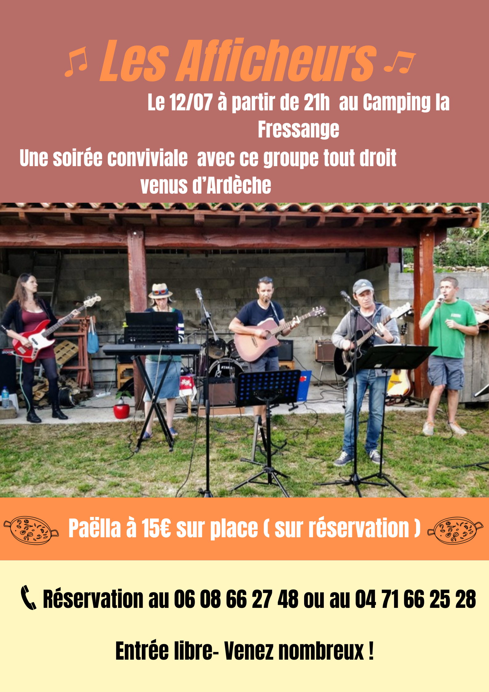 Soirée paëlla et concert au camping_Saint-Didier-en-Velay