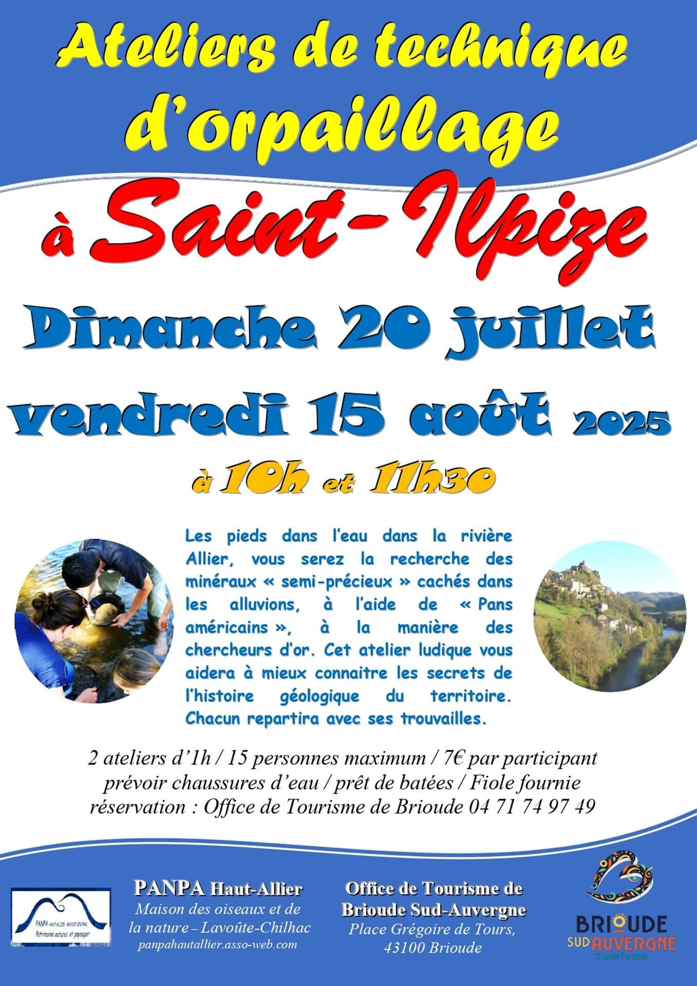 Ateliers de technique d'orpaillage de Saint-Ilpize_Saint-Ilpize