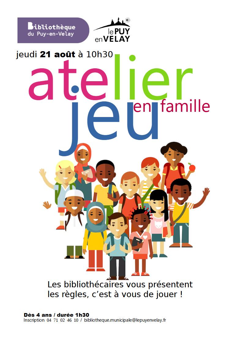 Bibliothèque du Puy : Atelier jeu en famille_Le Puy-en-Velay