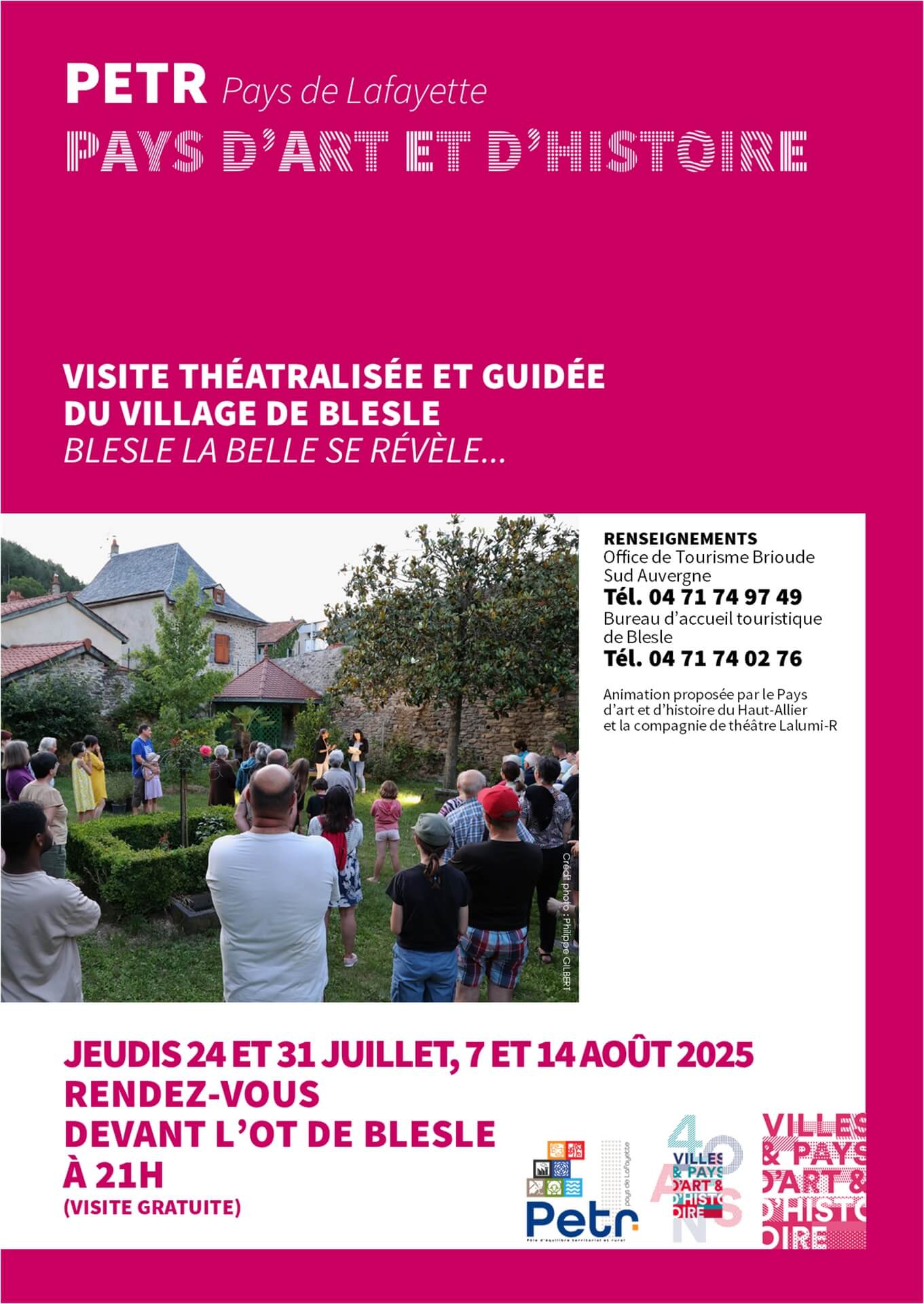 Visite théâtralisée et guidée du village de Blesle
