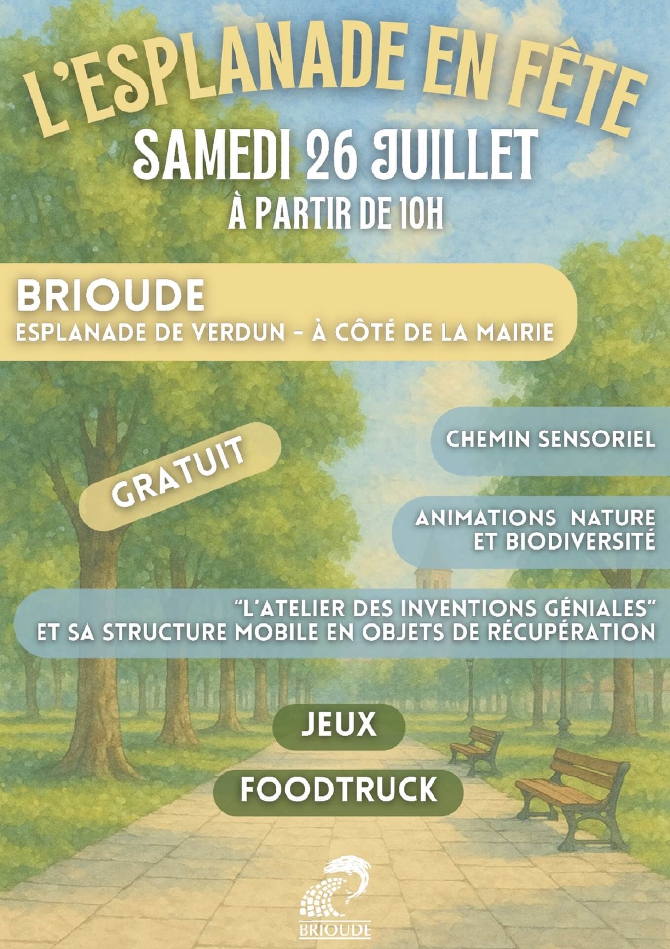 Esplanade en fête_Brioude