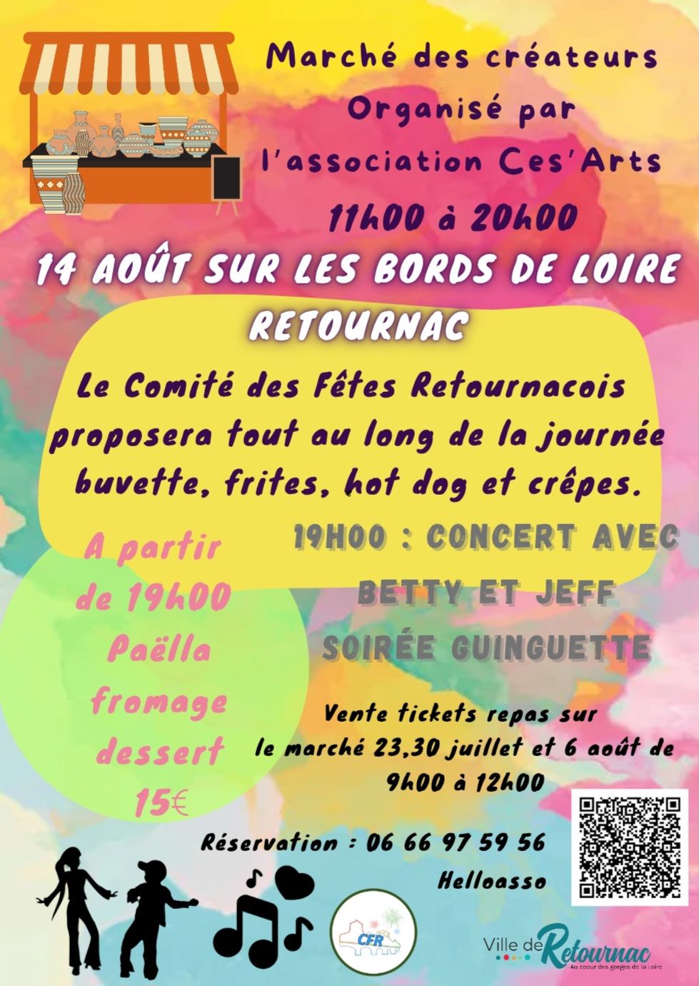 Marché des créateurs, repas, Concert et Soirée Guinguette_Retournac