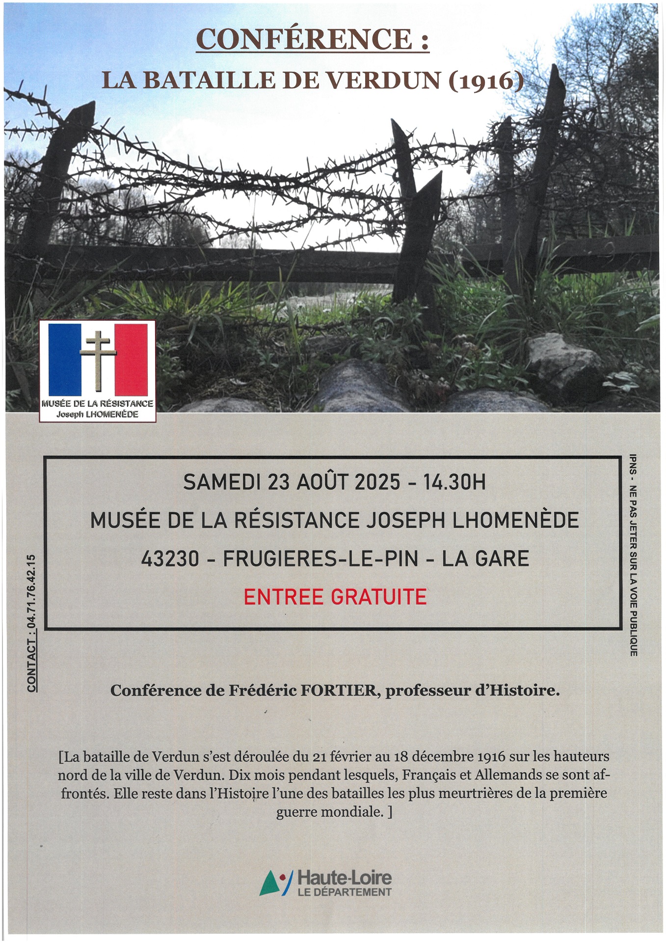 La bataille de Verdun (conférence)_Frugières-le-Pin