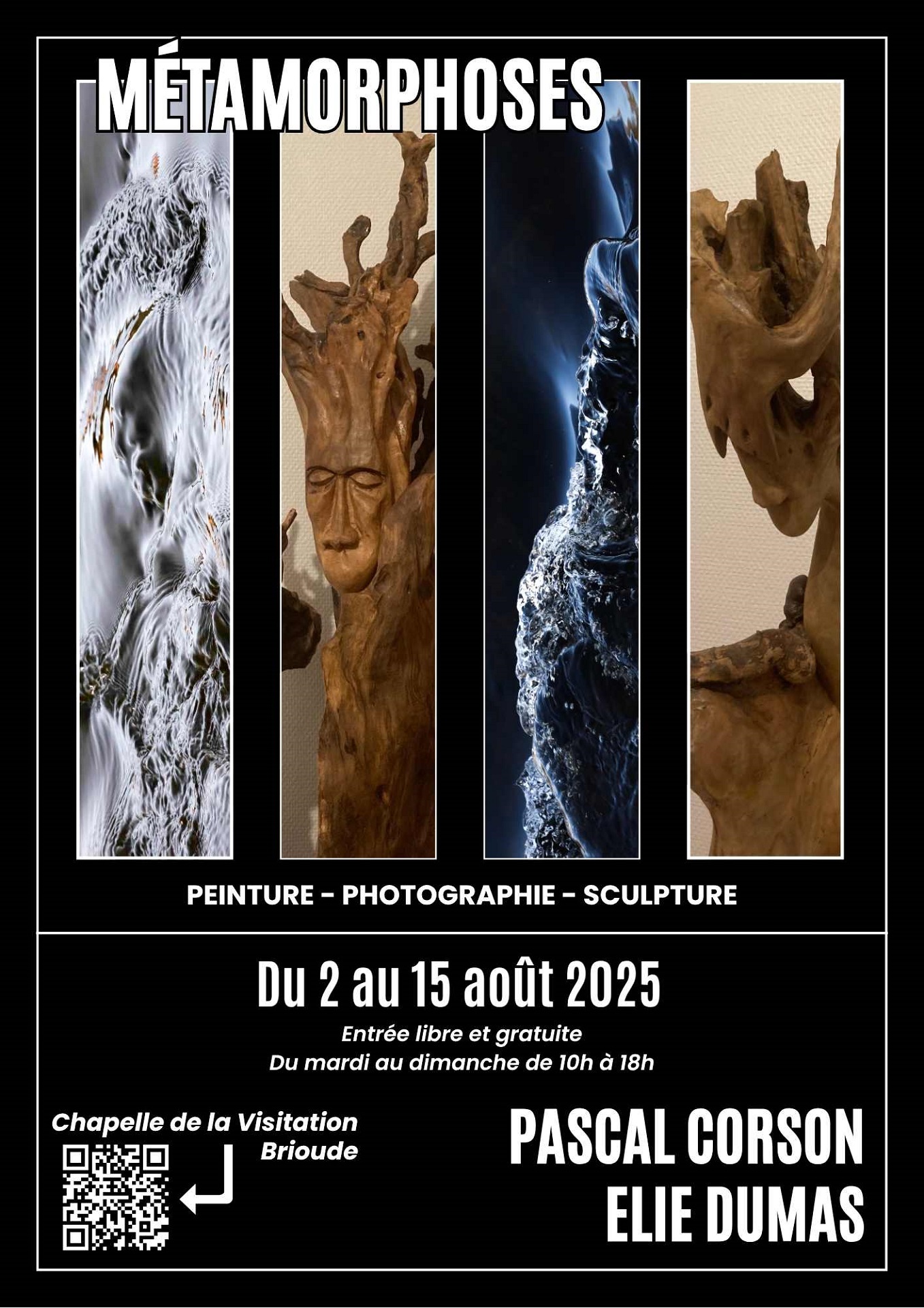 Métamorphoses : photographie, peinture et sculpture_Brioude