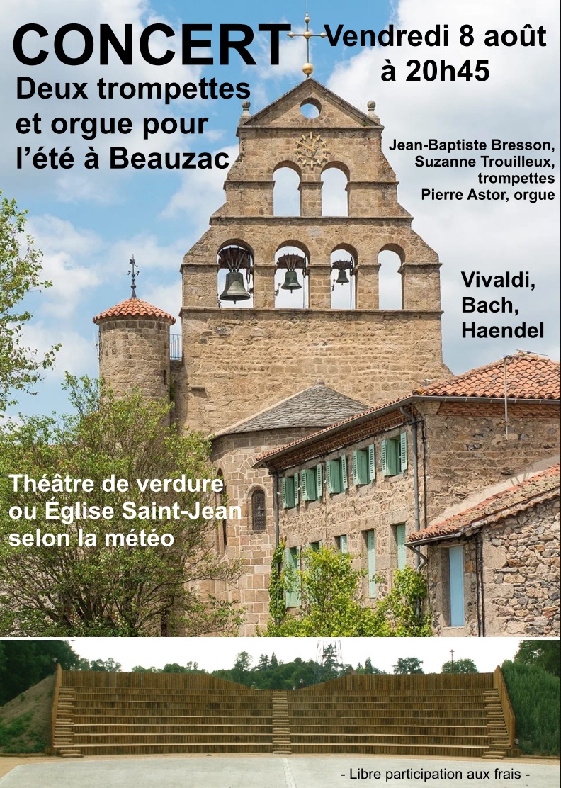 Concert deux trompettes et orgue_Beauzac
