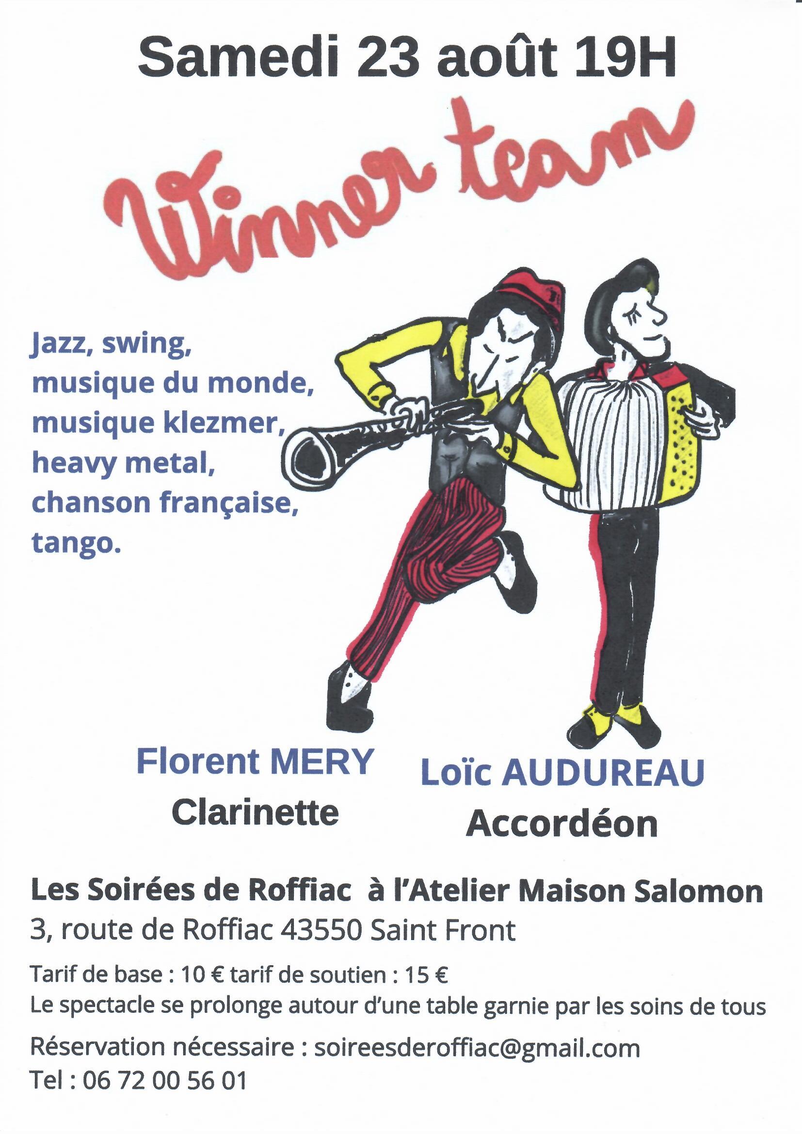 Soirée de Roffiac : concert Winner team_Saint-Front