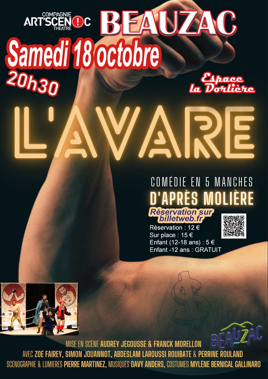 Saison culturelle Théâtre « l’Avare »_Beauzac