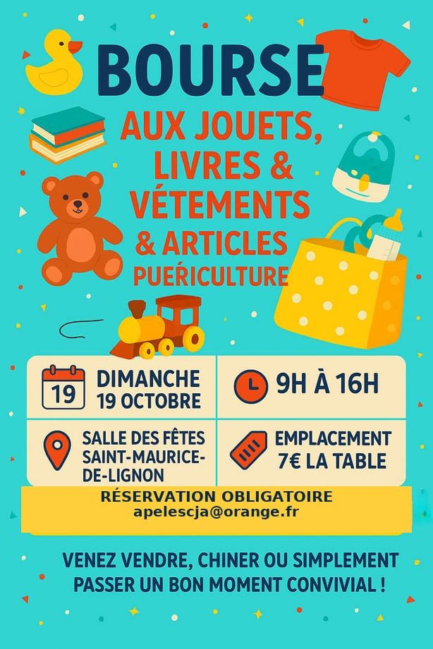 Bourse aux jouets, livres, vêtements & articles puériculture_Saint-Maurice-de-Lignon