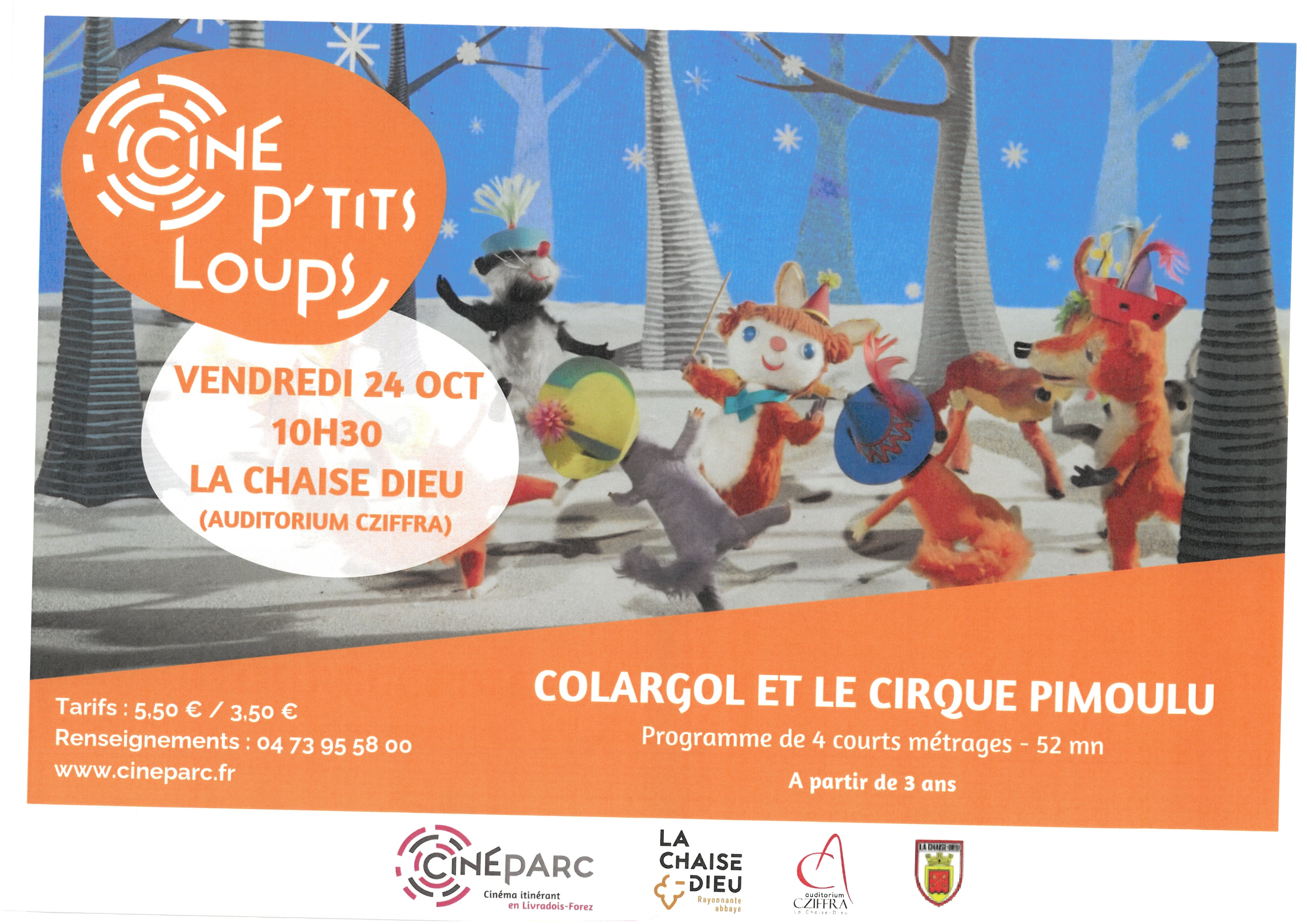 EVE-Ciné p'tits loups : "Colargol et le cirque Pimoulu"_La Chaise-Dieu-Affiche