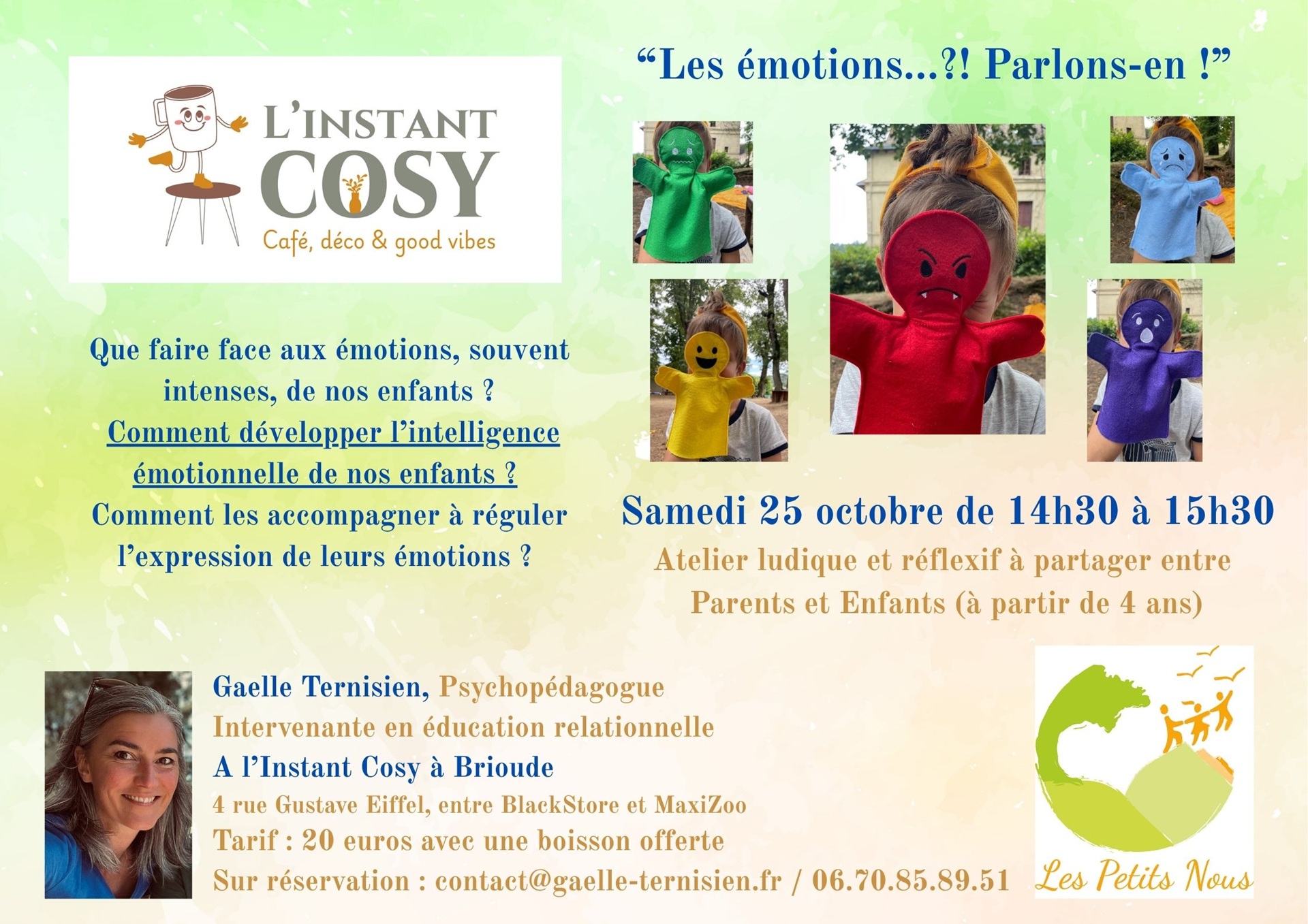 Atelier "les émotions, parlons-en" chez l'Instant Cosy_Brioude