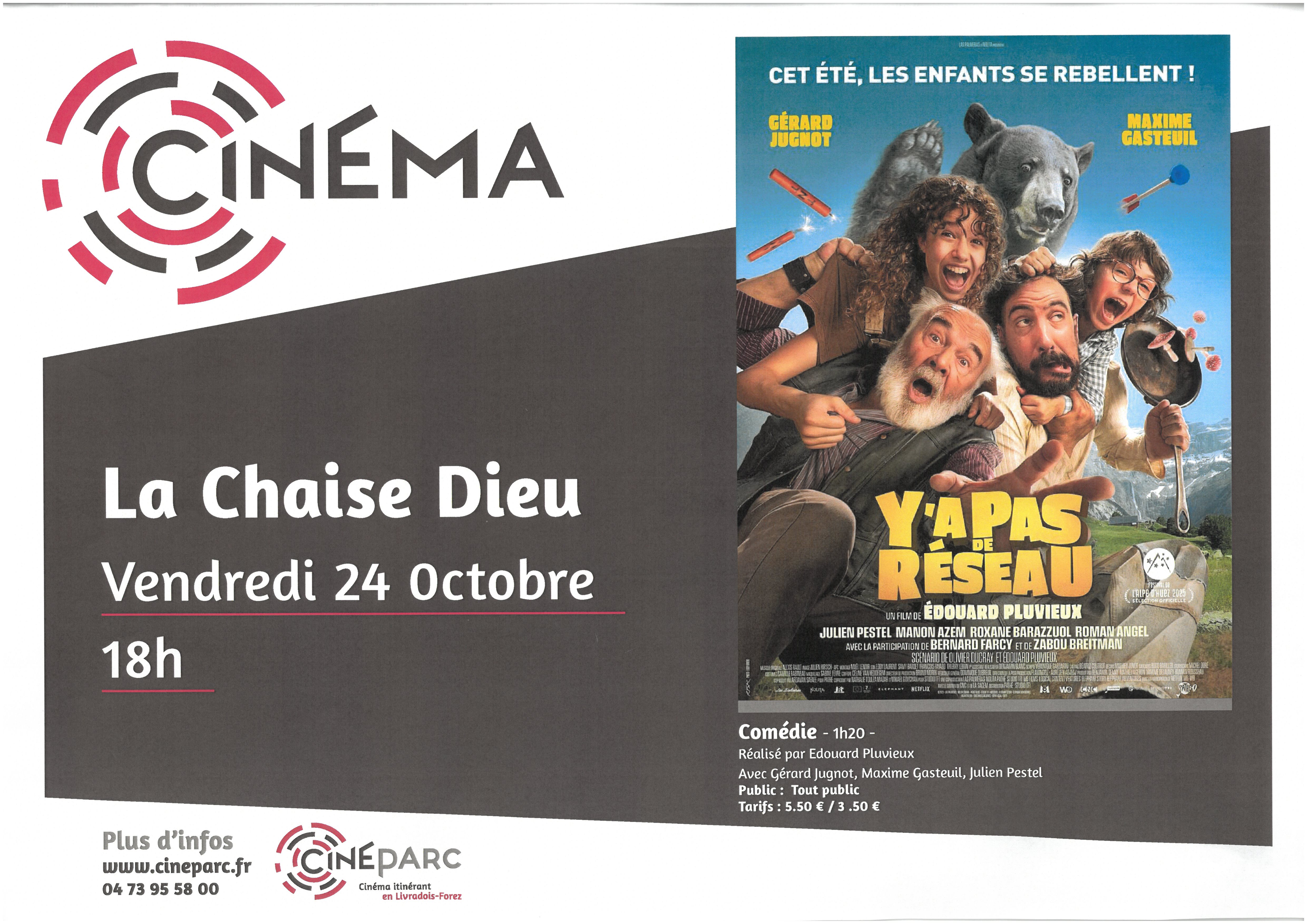 EVE-Séance de cinéma -Y'a pas de réseau_La Chaise-Dieu-Affiche